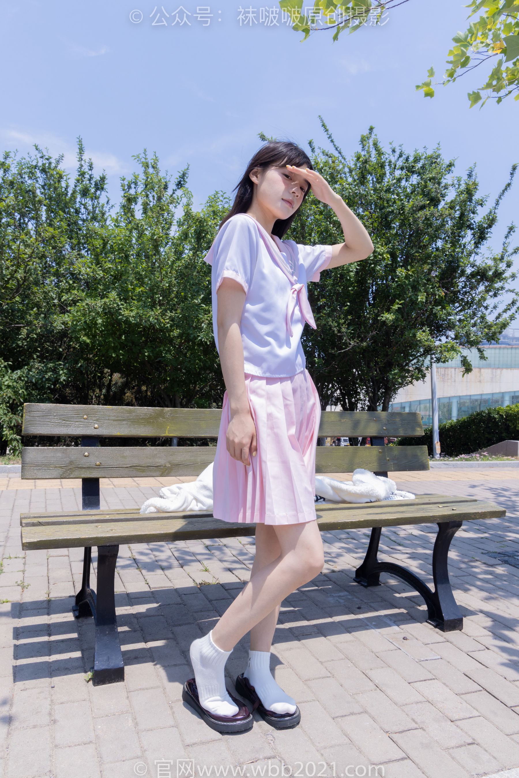 BoBoSocks袜啵啵 No.399 糯米 -皮鞋、白棉袜、jk制服