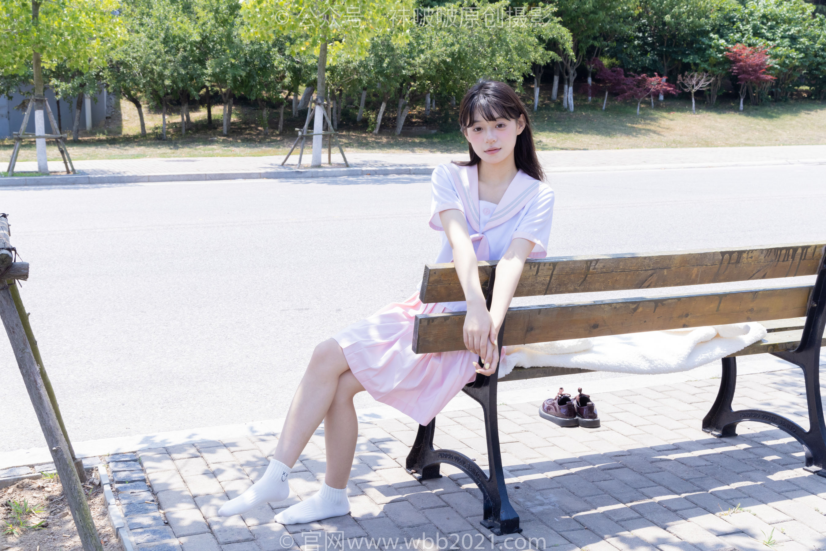 BoBoSocks袜啵啵 No.399 糯米 -皮鞋、白棉袜、jk制服