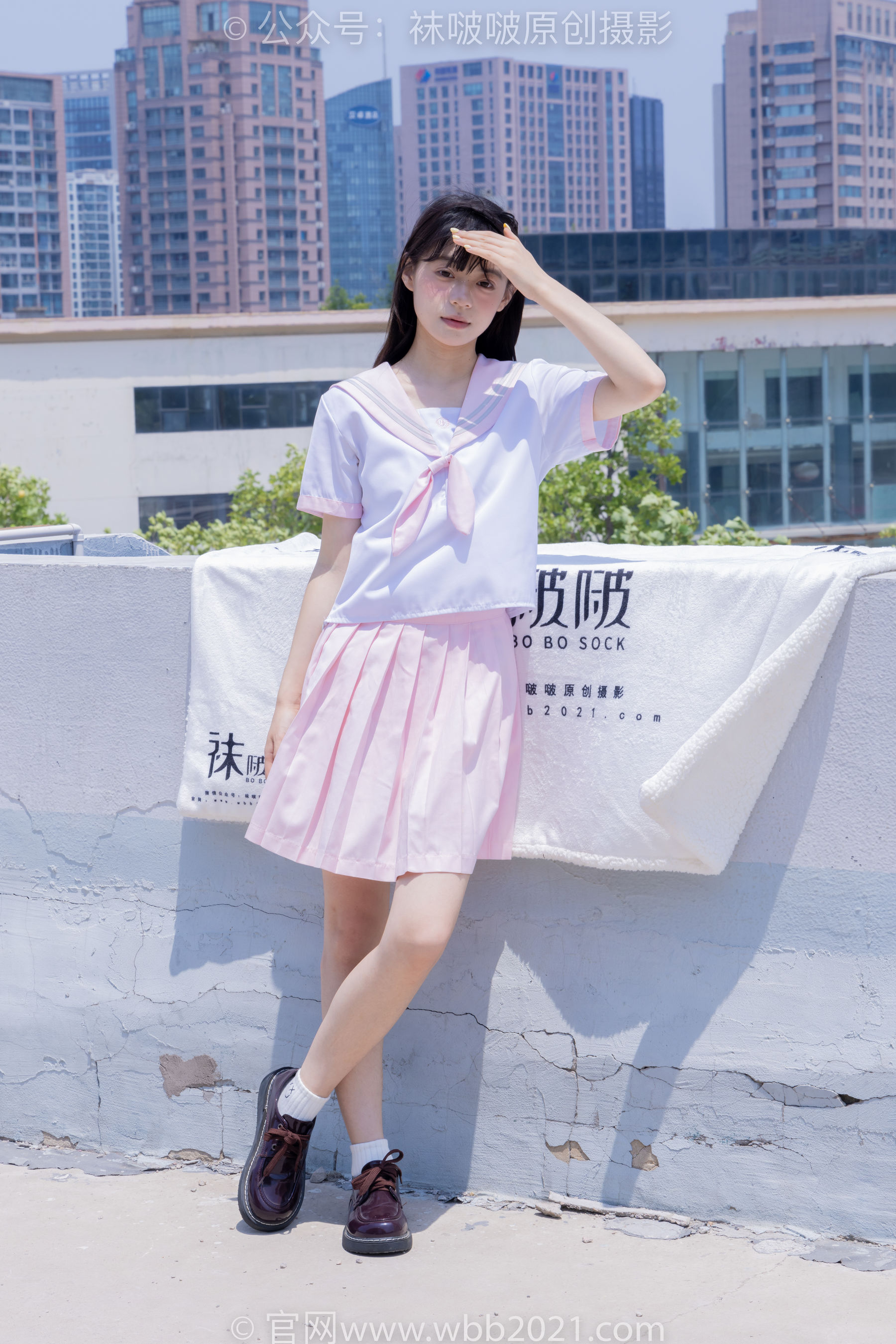 BoBoSocks袜啵啵 No.399 糯米 -皮鞋、白棉袜、jk制服