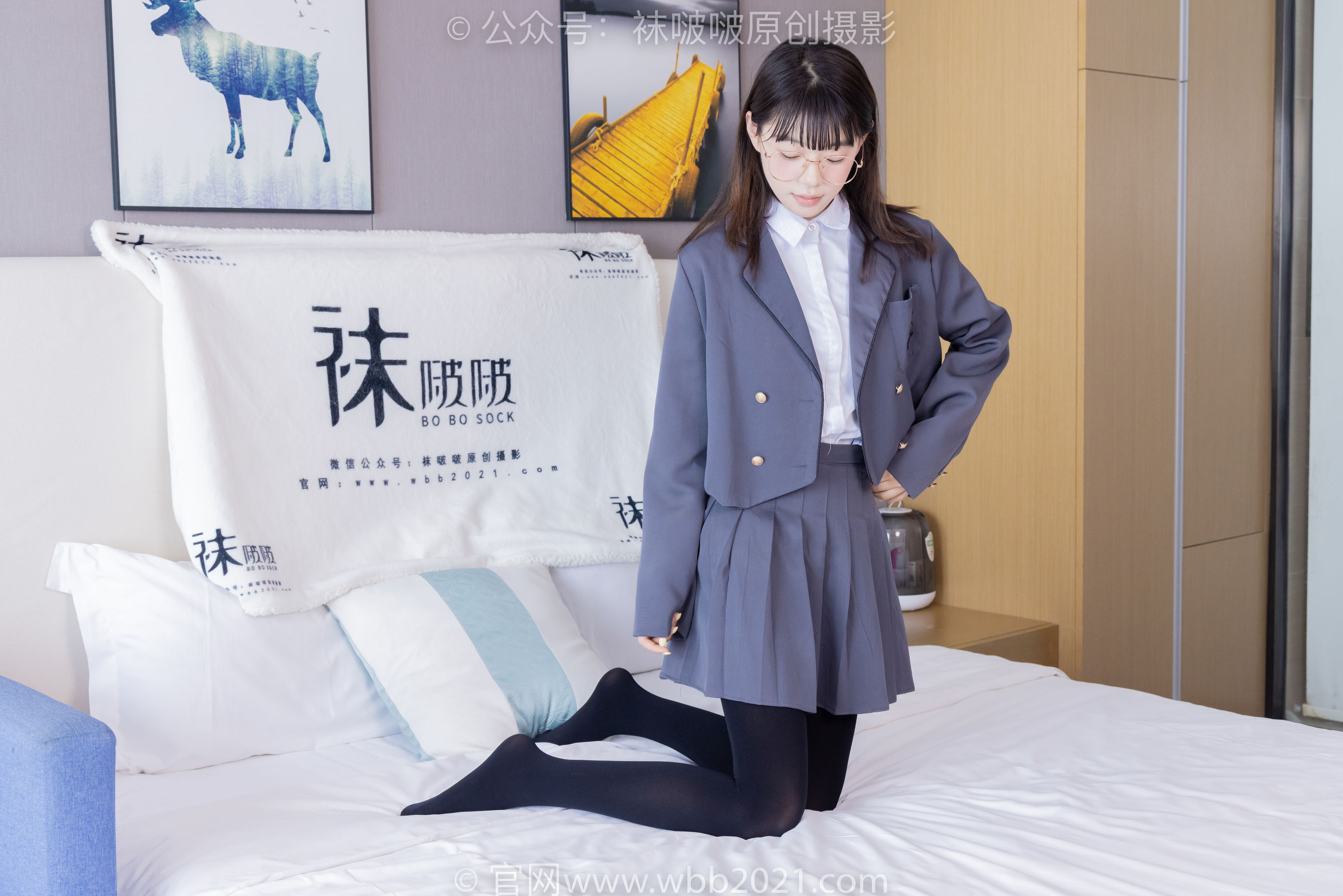 BoBoSocks袜啵啵 No.402 糯米 -皮鞋、厚黑丝、学院jk