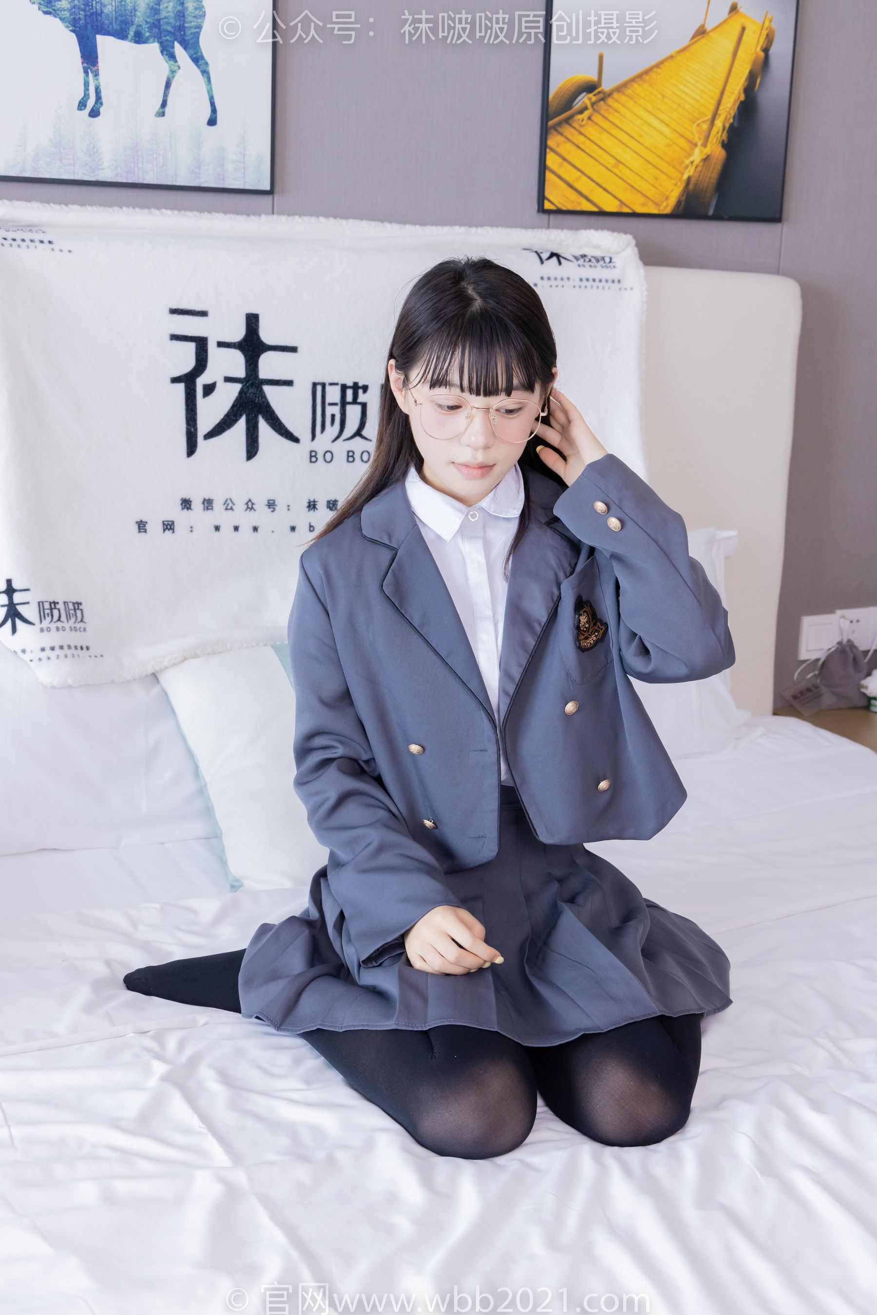 BoBoSocks袜啵啵 No.402 糯米 -皮鞋、厚黑丝、学院jk