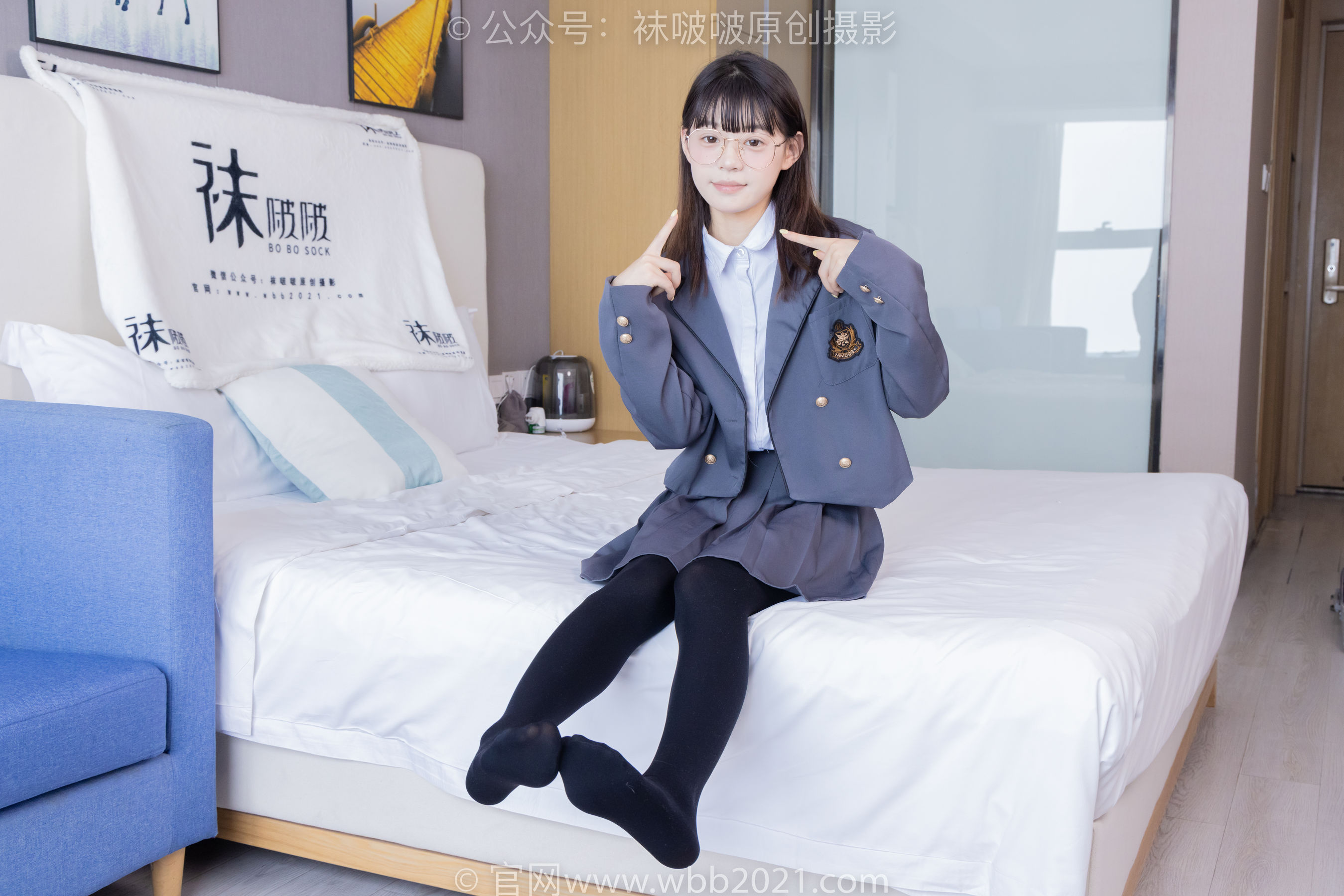 BoBoSocks袜啵啵 No.402 糯米 -皮鞋、厚黑丝、学院jk