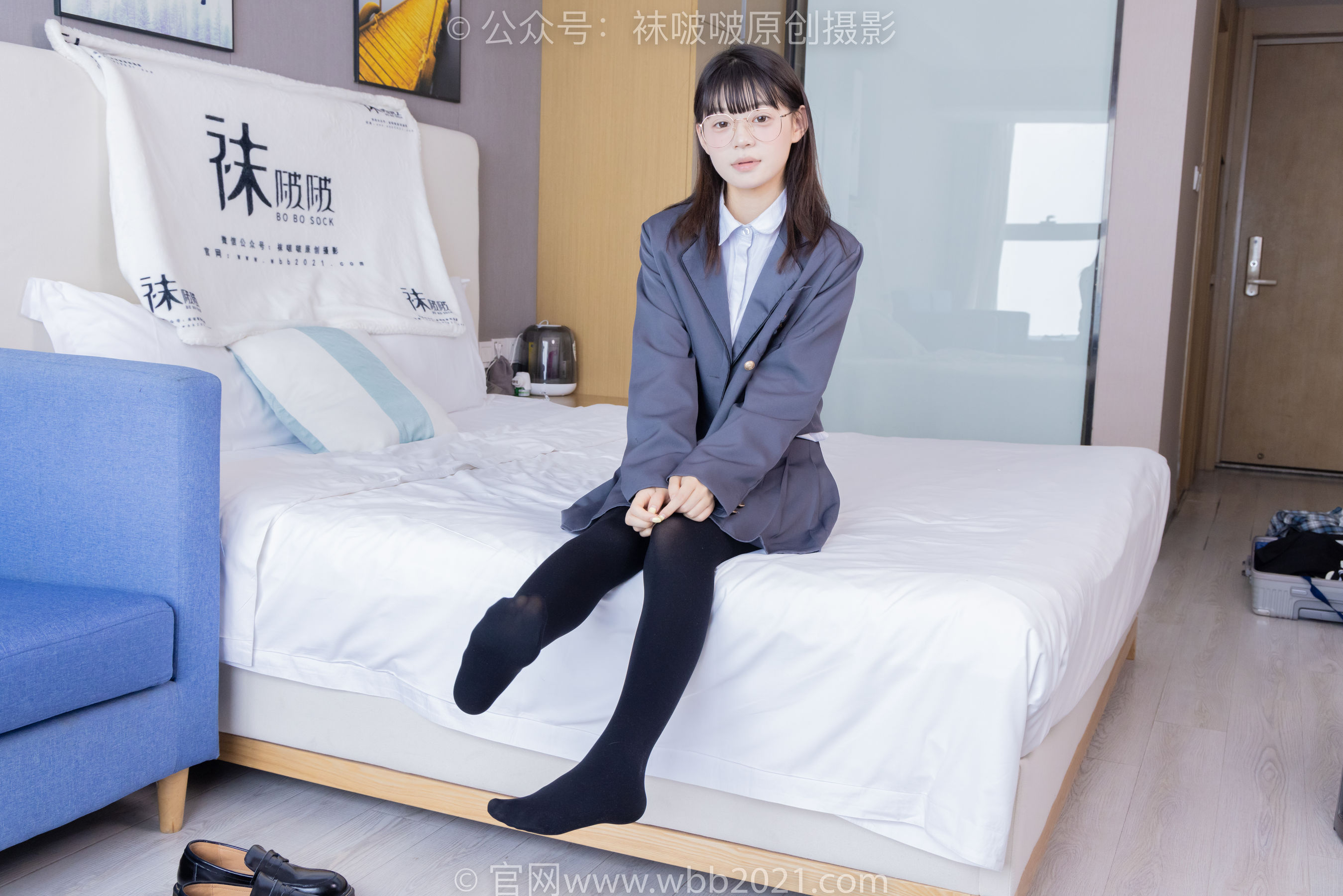 BoBoSocks袜啵啵 No.402 糯米 -皮鞋、厚黑丝、学院jk