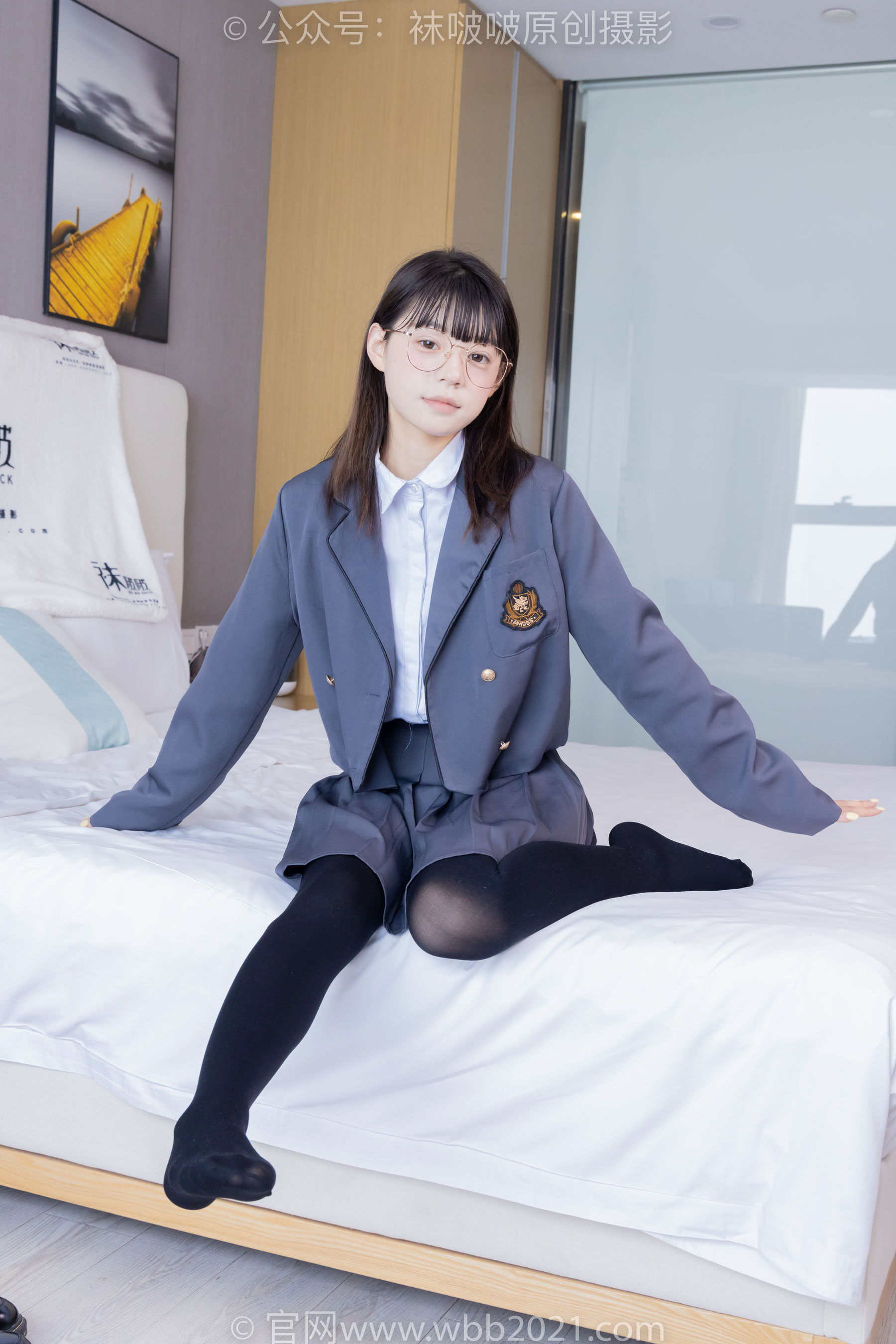 BoBoSocks袜啵啵 No.402 糯米 -皮鞋、厚黑丝、学院jk