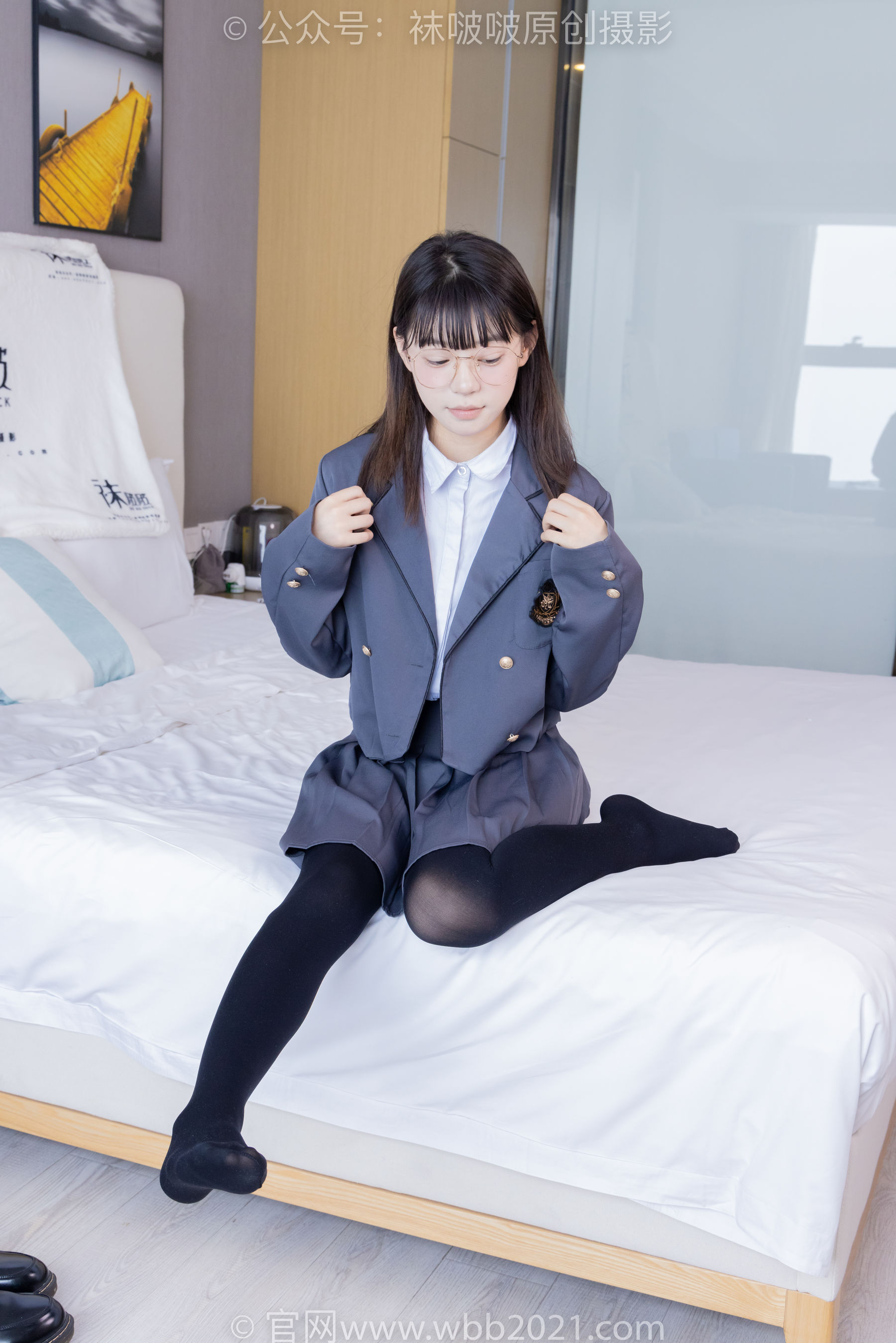 BoBoSocks袜啵啵 No.402 糯米 -皮鞋、厚黑丝、学院jk