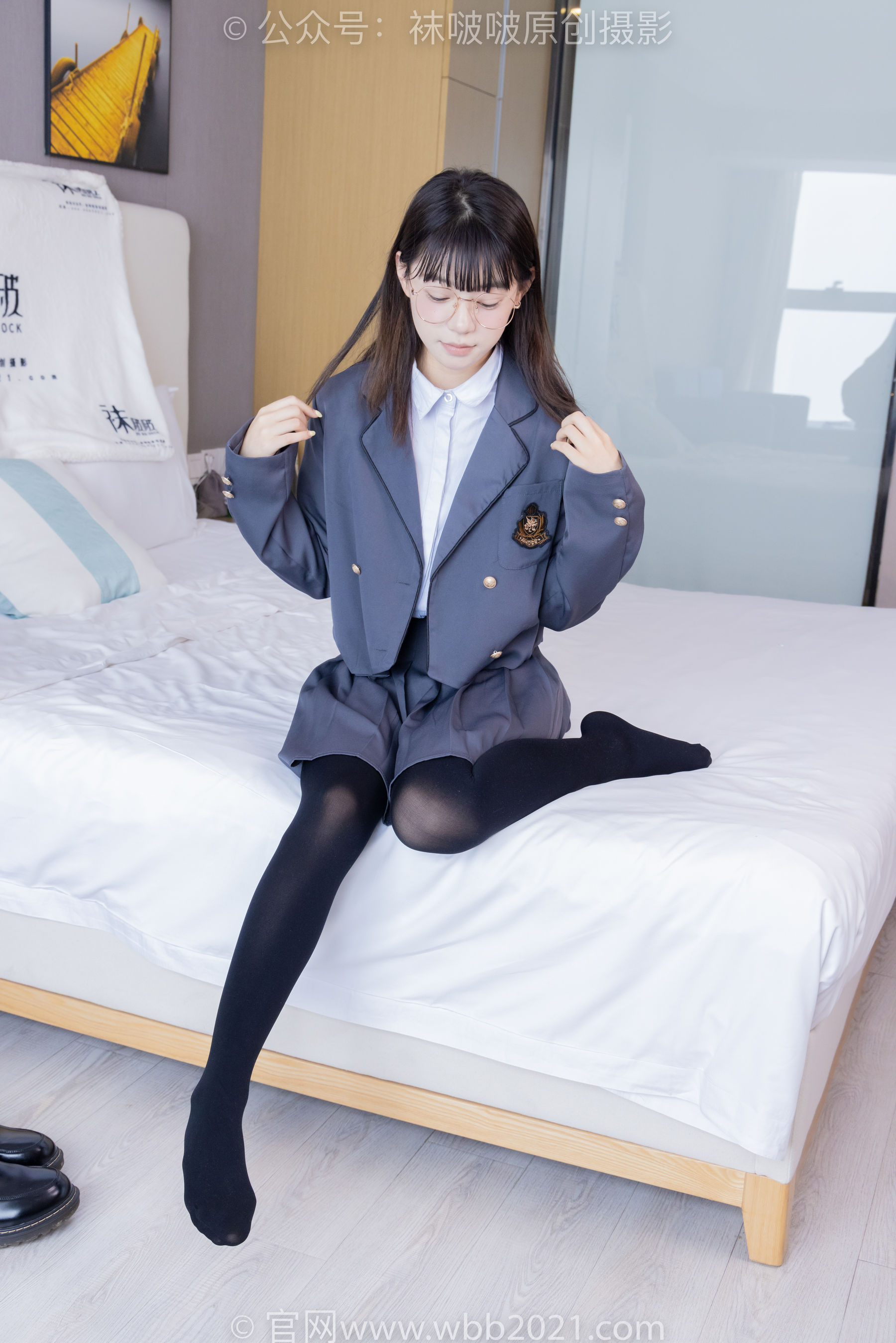 BoBoSocks袜啵啵 No.402 糯米 -皮鞋、厚黑丝、学院jk