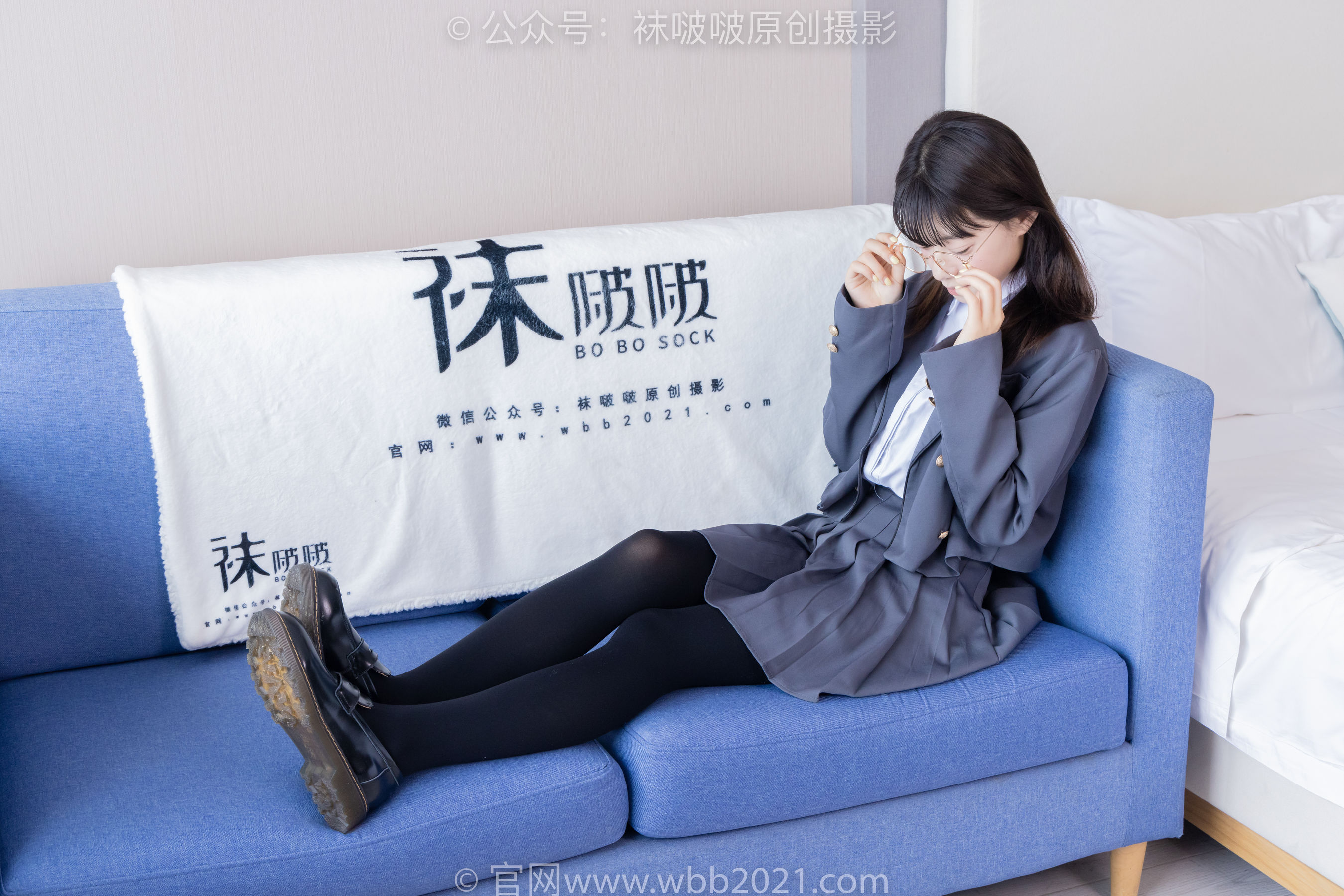 BoBoSocks袜啵啵 No.402 糯米 -皮鞋、厚黑丝、学院jk