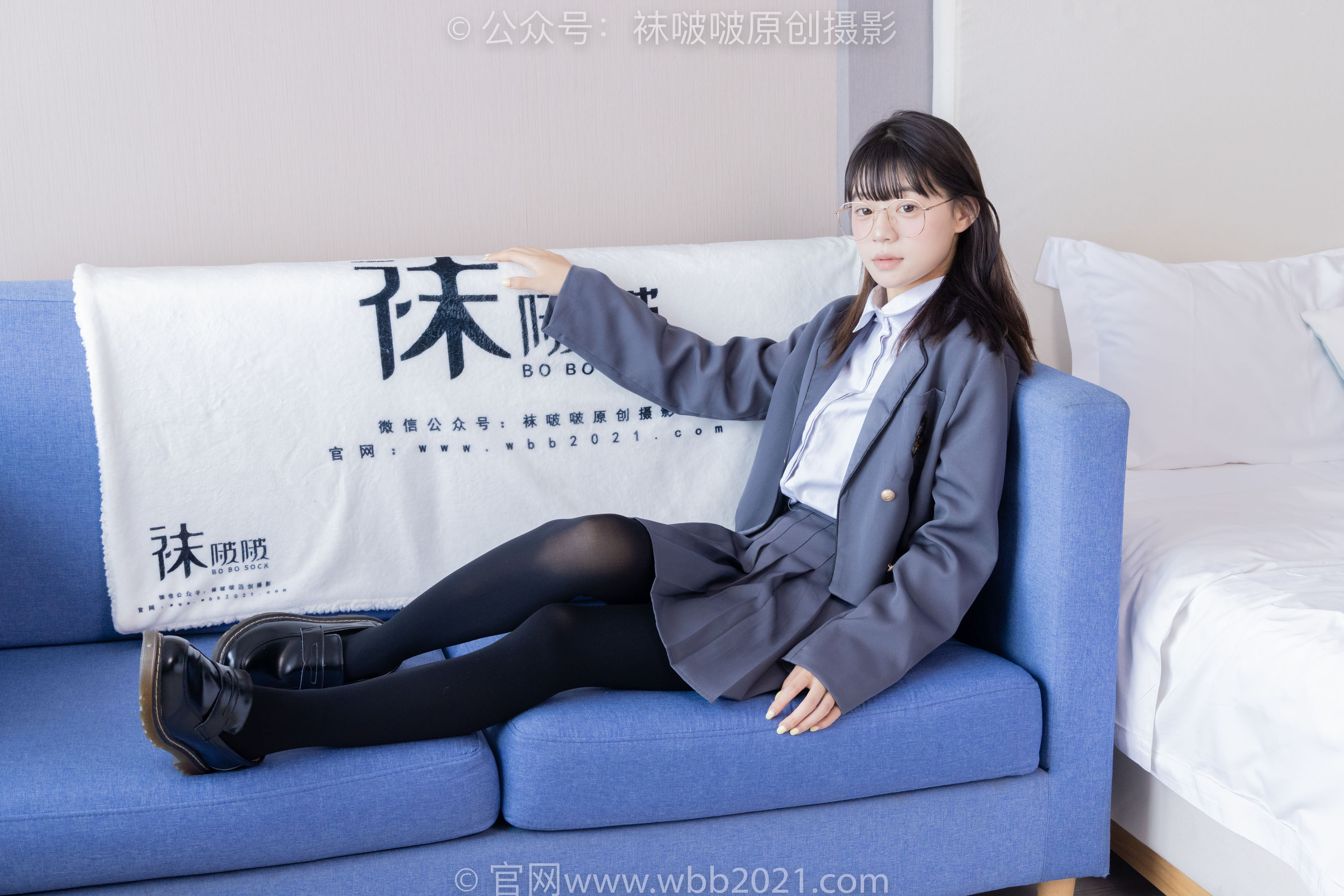 BoBoSocks袜啵啵 No.402 糯米 -皮鞋、厚黑丝、学院jk
