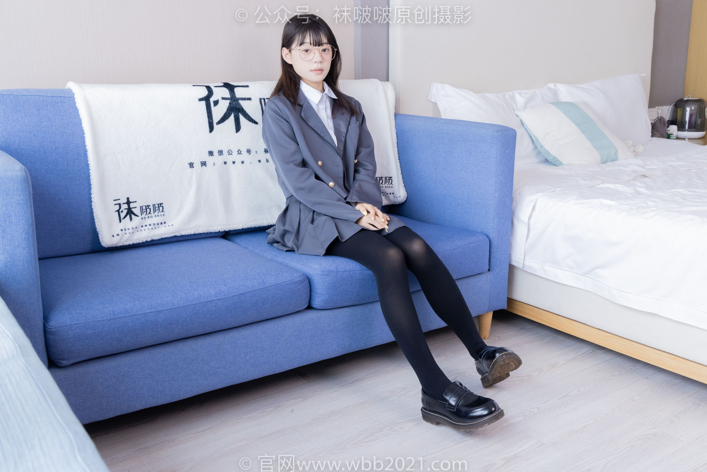BoBoSocks袜啵啵 No.402 糯米 -皮鞋、厚黑丝、学院jk