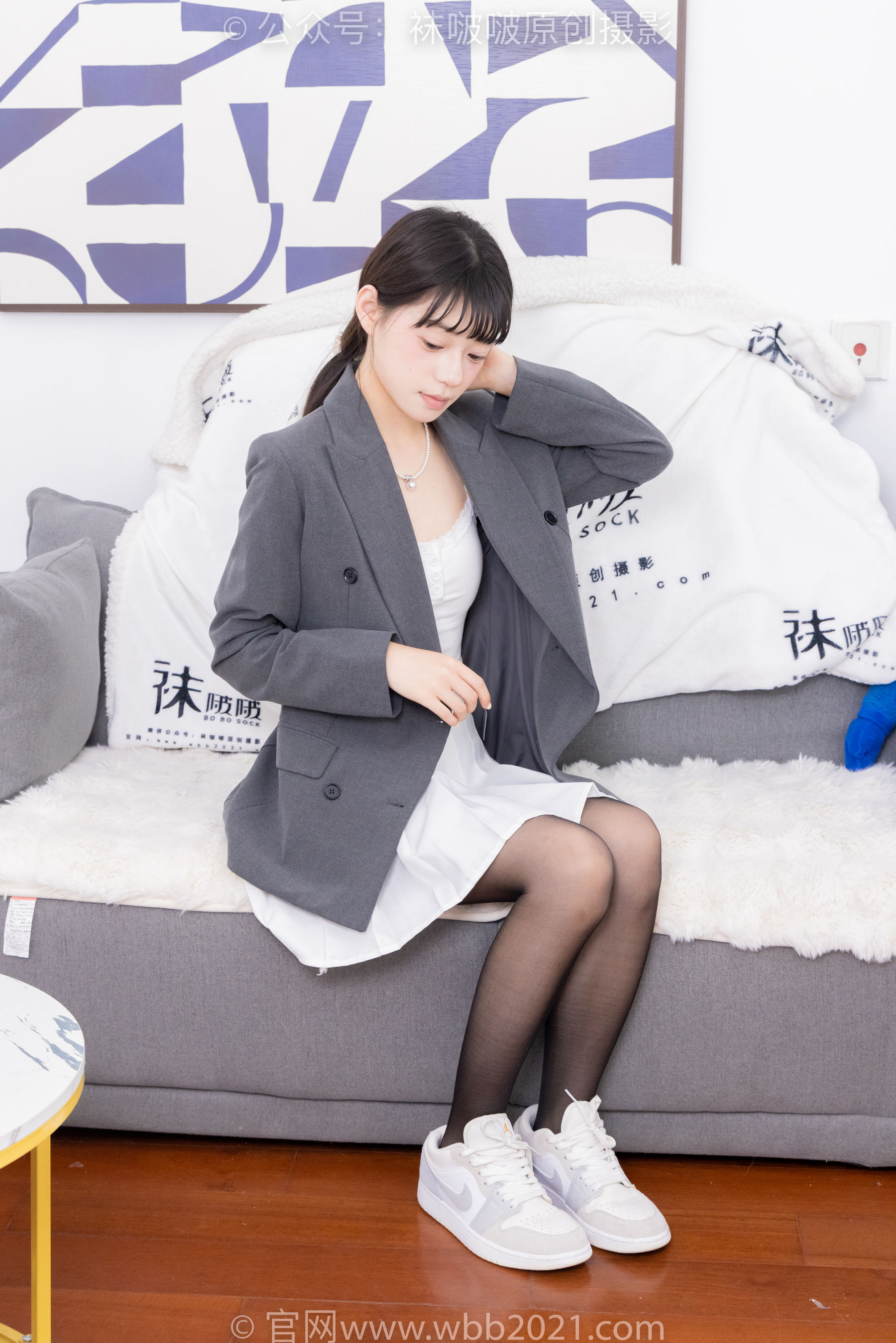 BoBoSocks袜啵啵 No.404 糯米 -板鞋、黑丝、ol风