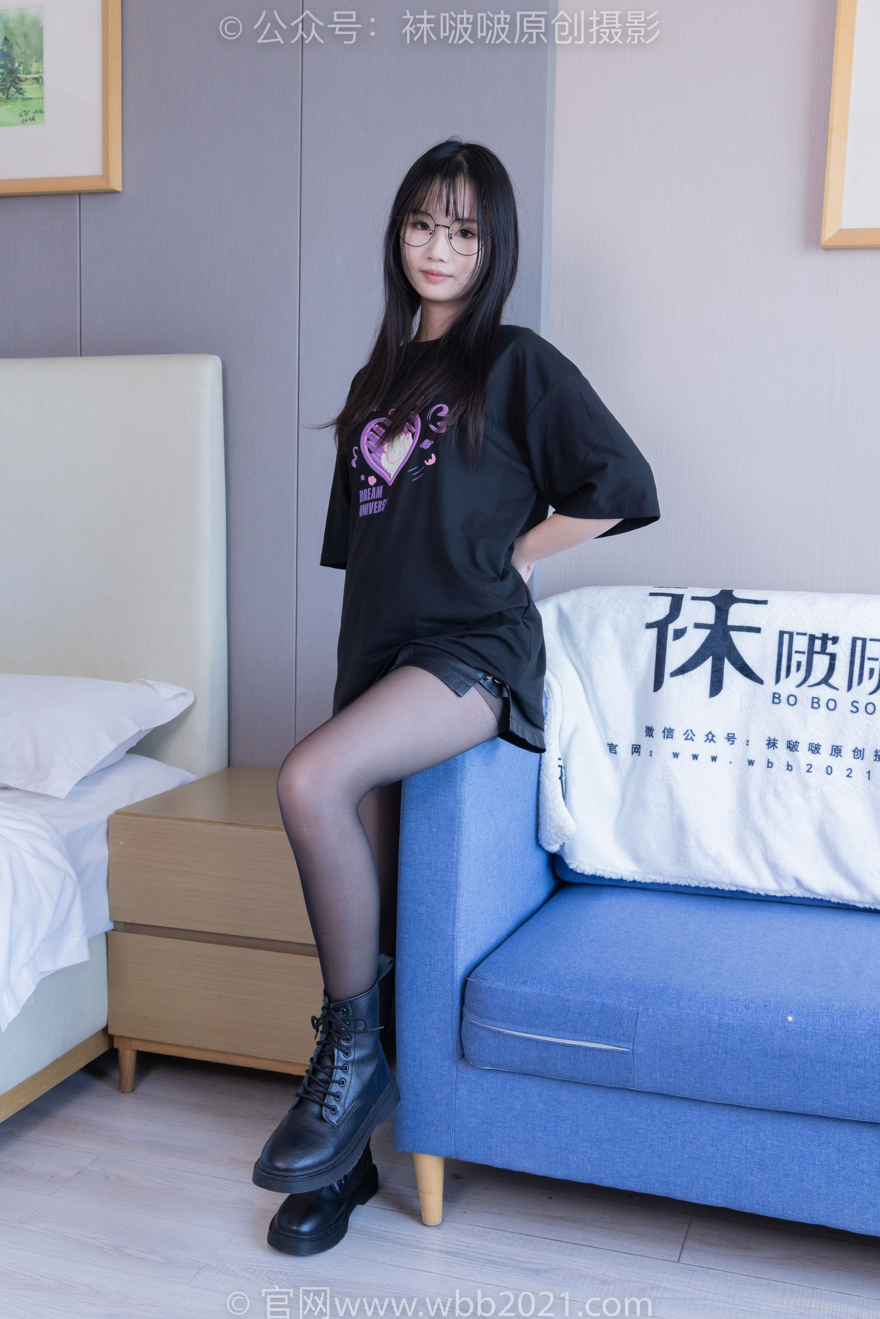 BoBoSocks袜啵啵 No.406 甜甜圈 -马丁靴、黑丝