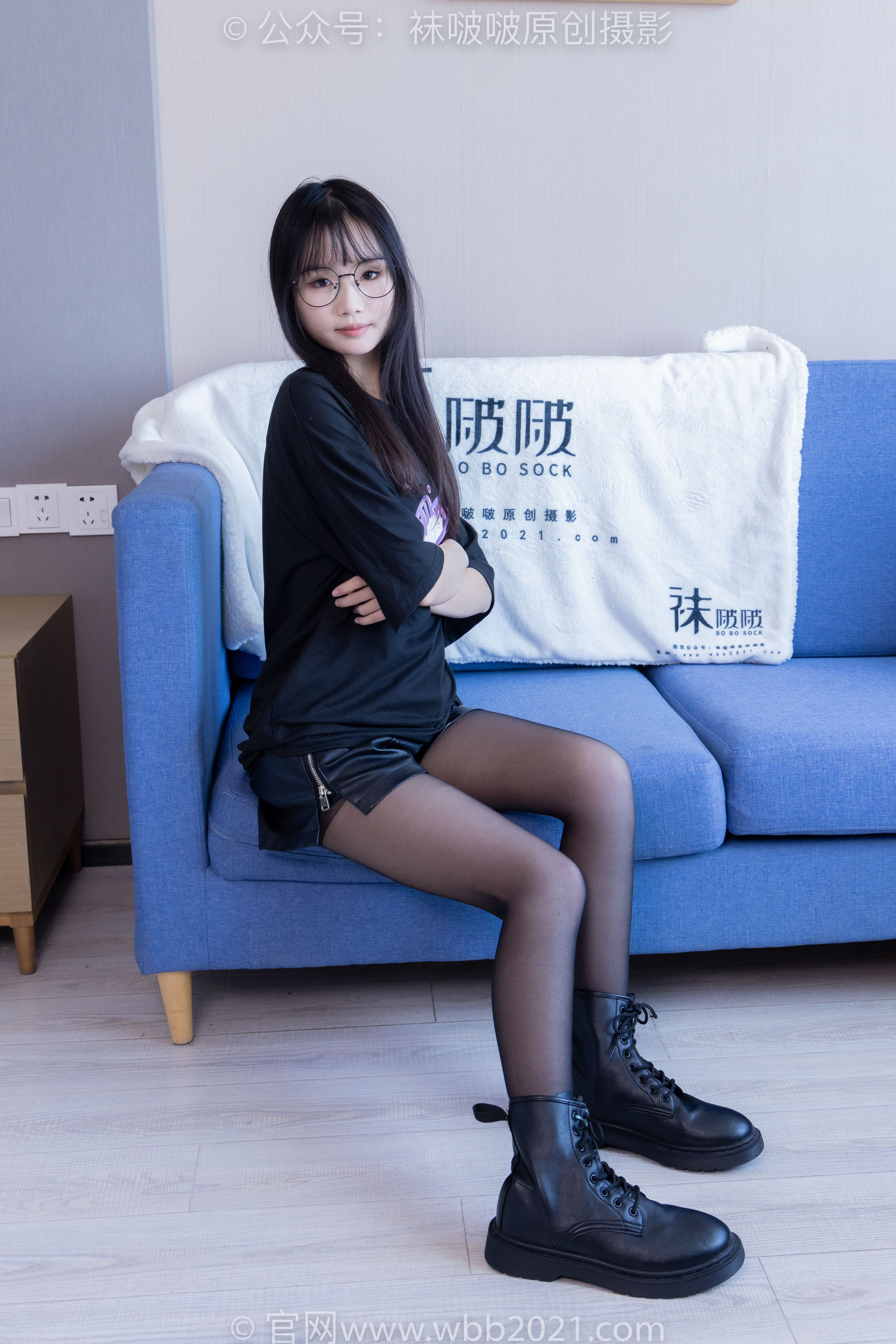 BoBoSocks袜啵啵 No.406 甜甜圈 -马丁靴、黑丝