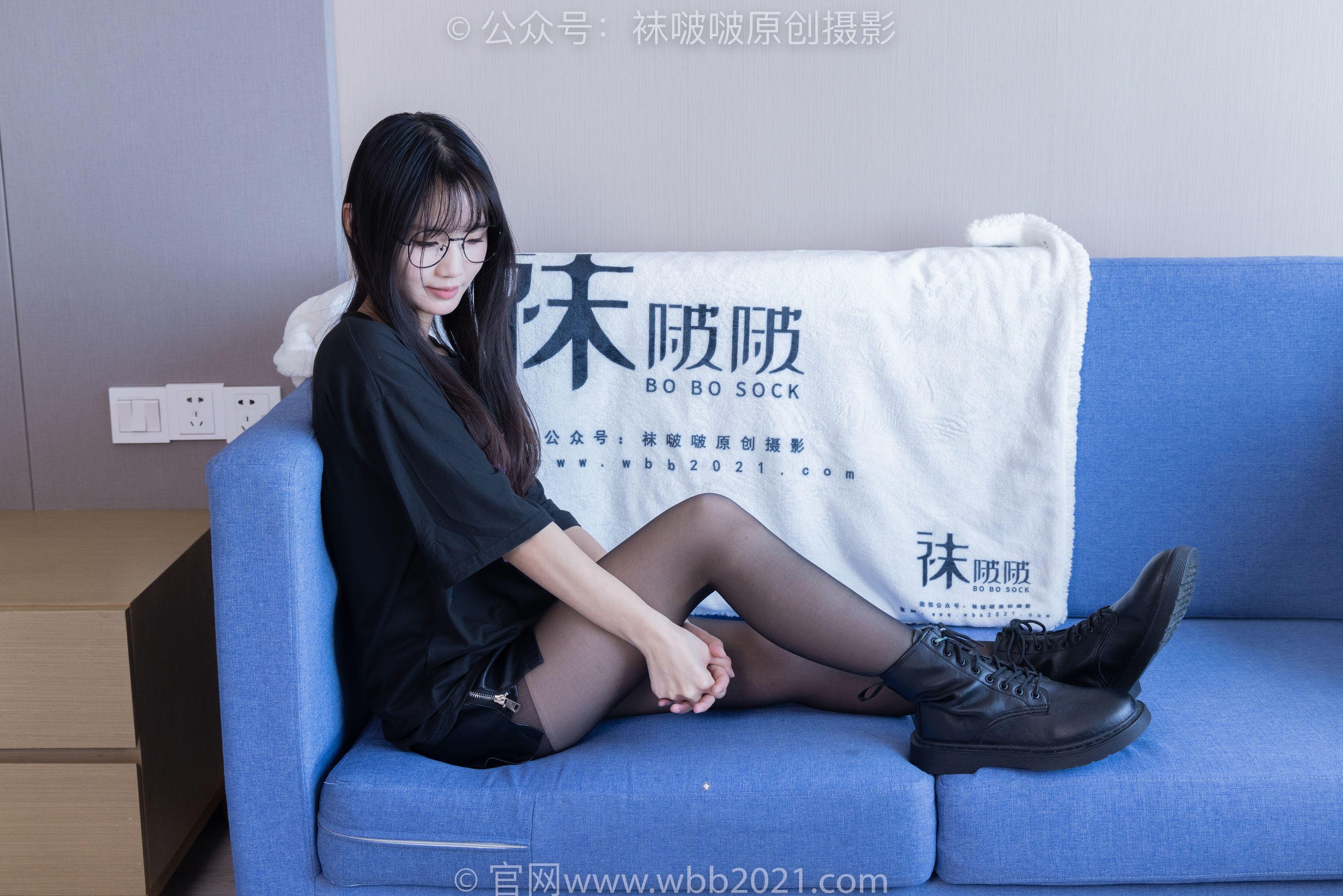 BoBoSocks袜啵啵 No.406 甜甜圈 -马丁靴、黑丝