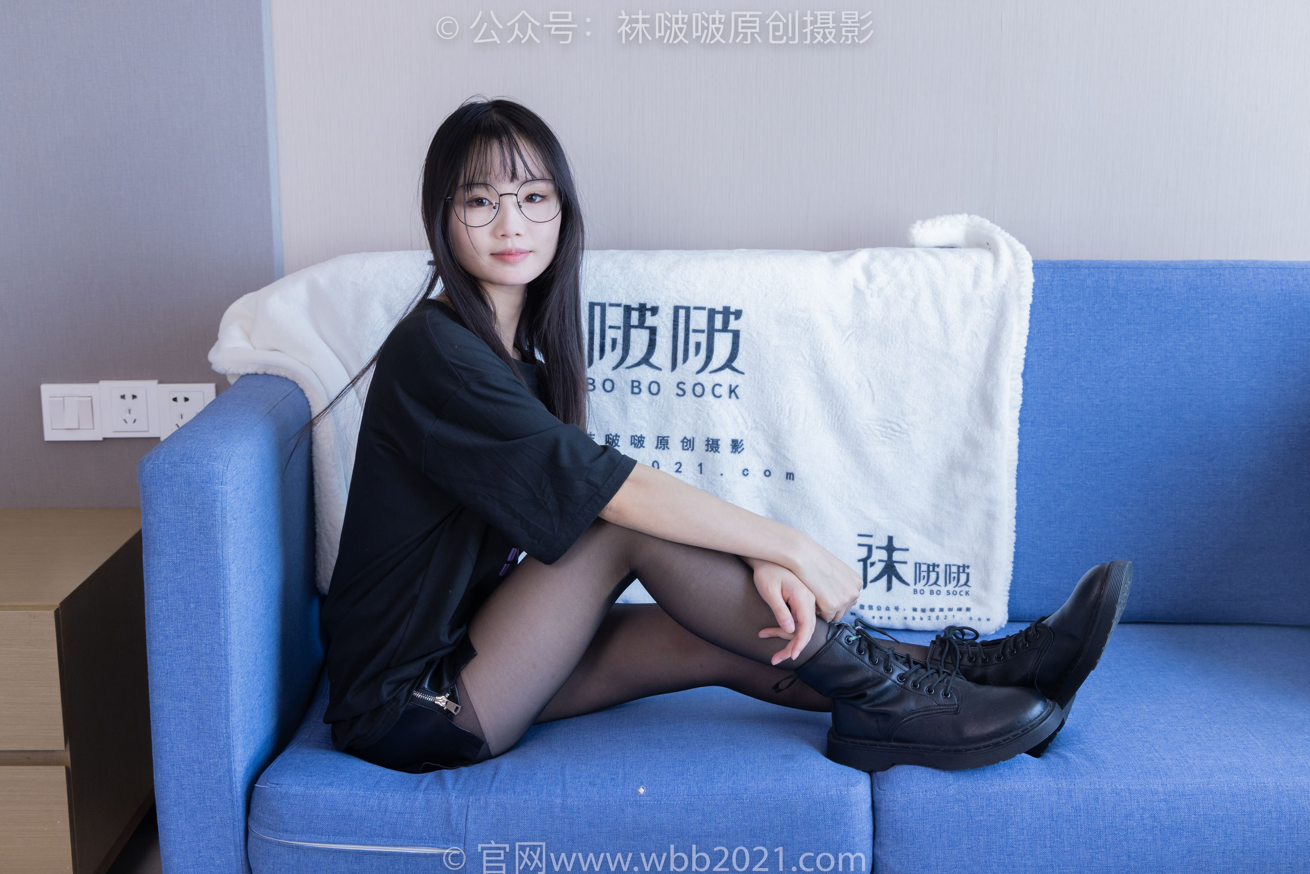 BoBoSocks袜啵啵 No.406 甜甜圈 -马丁靴、黑丝