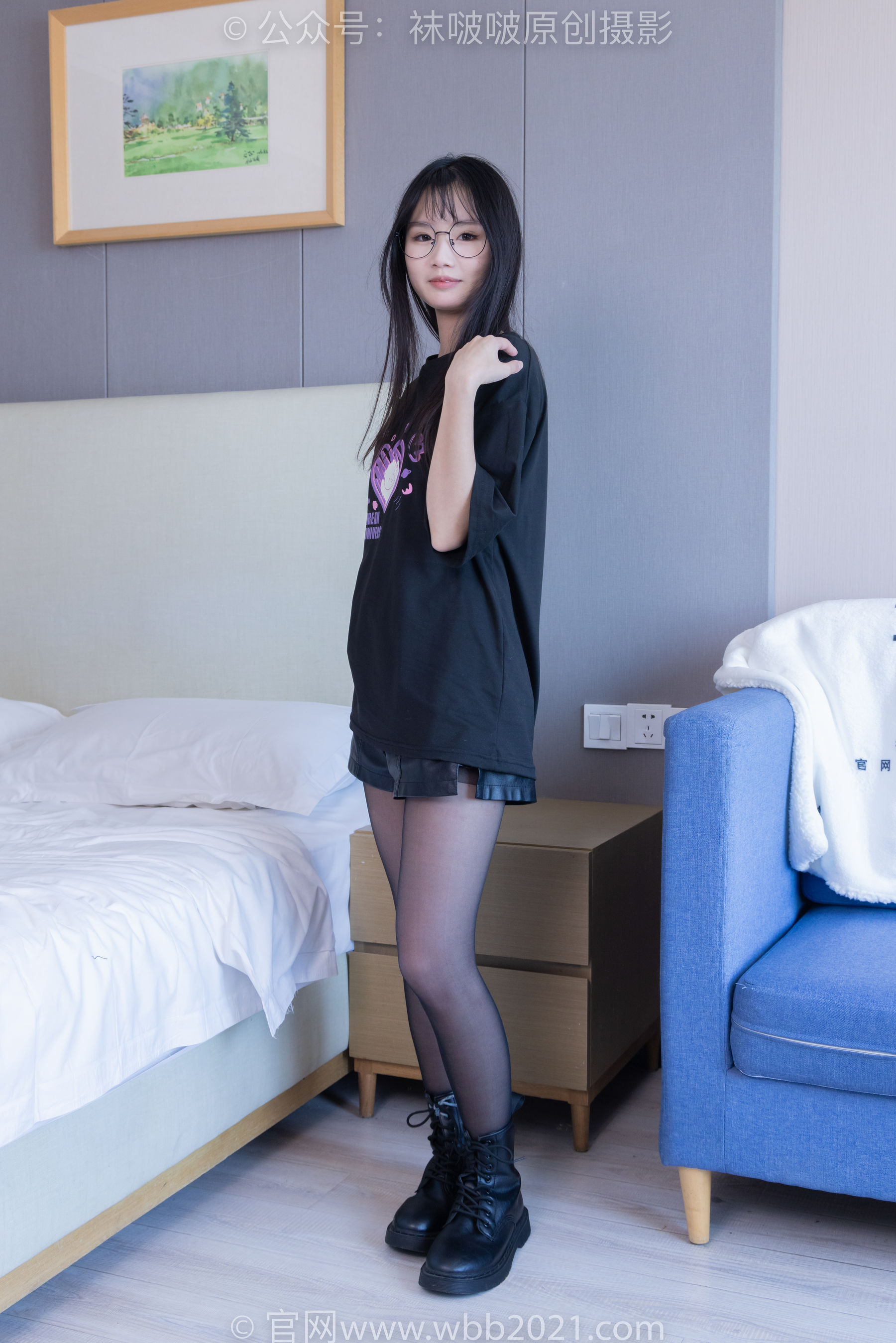 BoBoSocks袜啵啵 No.406 甜甜圈 -马丁靴、黑丝