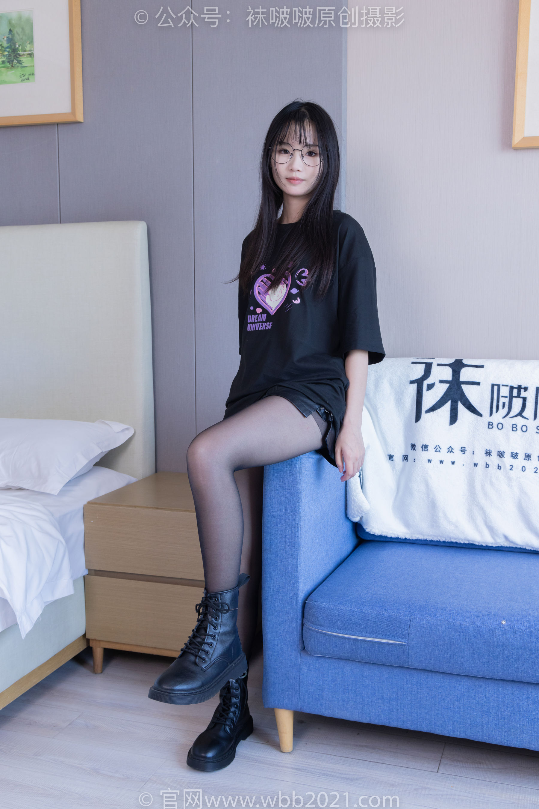 BoBoSocks袜啵啵 No.406 甜甜圈 -马丁靴、黑丝