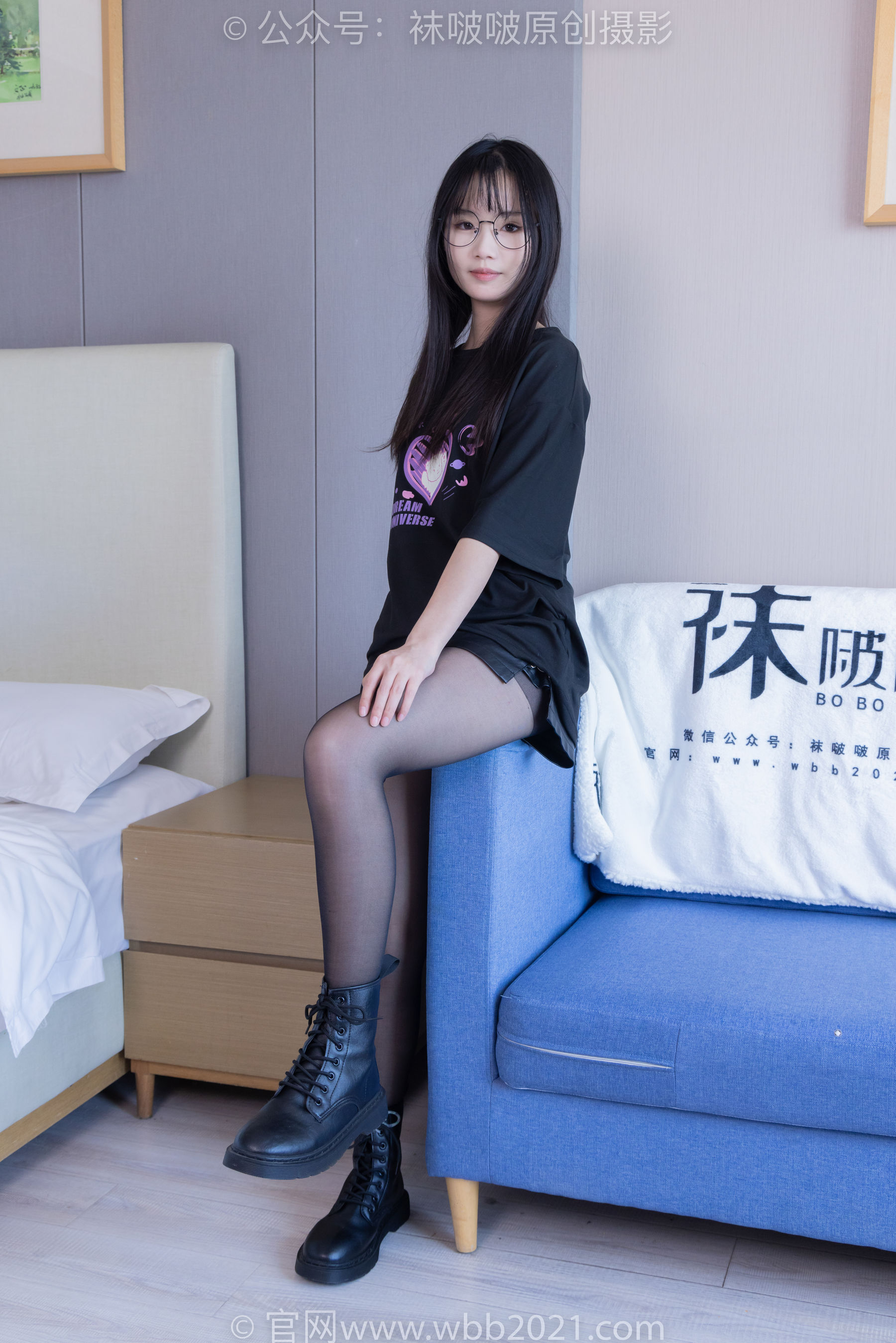 BoBoSocks袜啵啵 No.406 甜甜圈 -马丁靴、黑丝