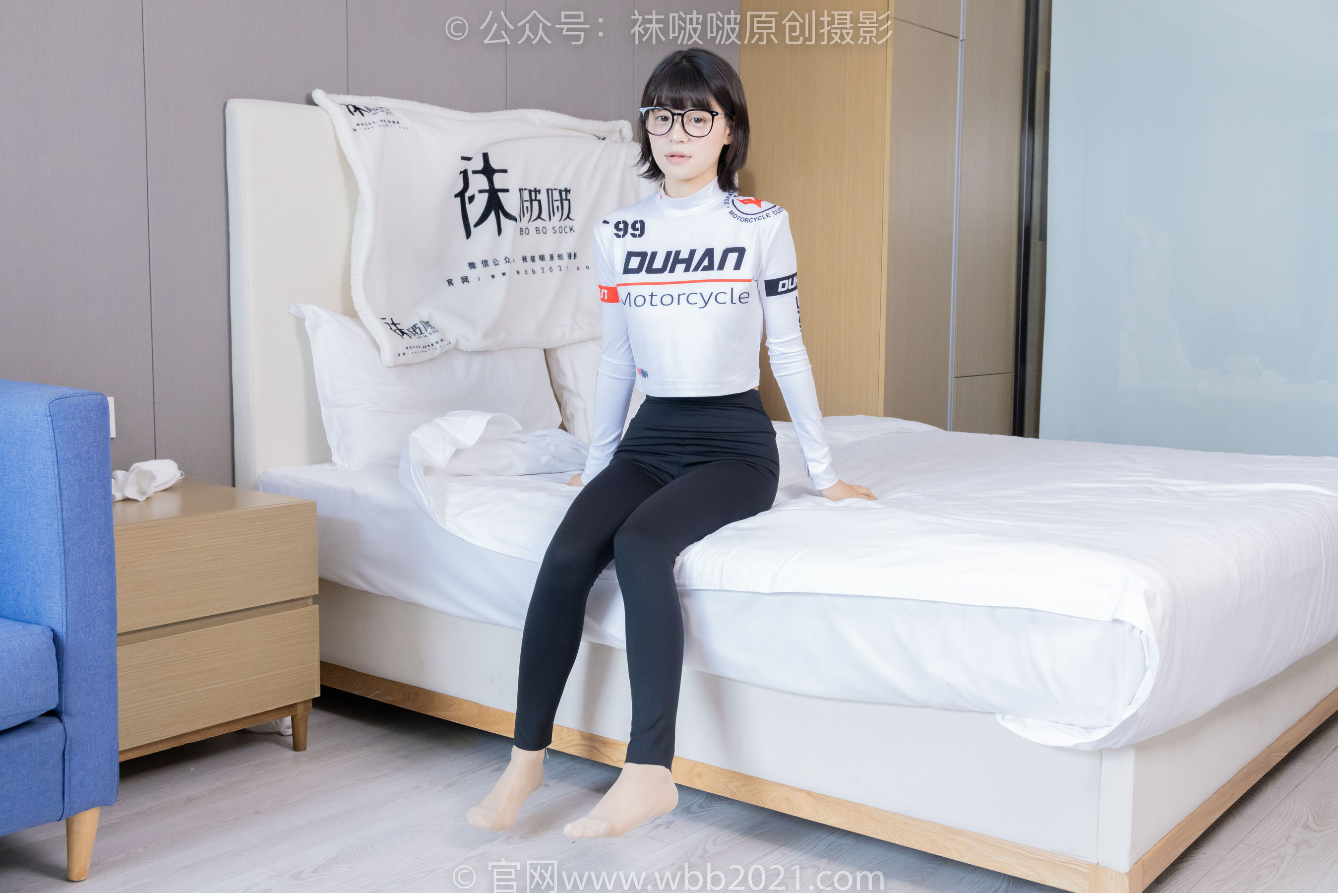 BoBoSocks袜啵啵 No.410 糯米 -运动鞋、白棉袜、肉丝、瑜伽裤裤里丝