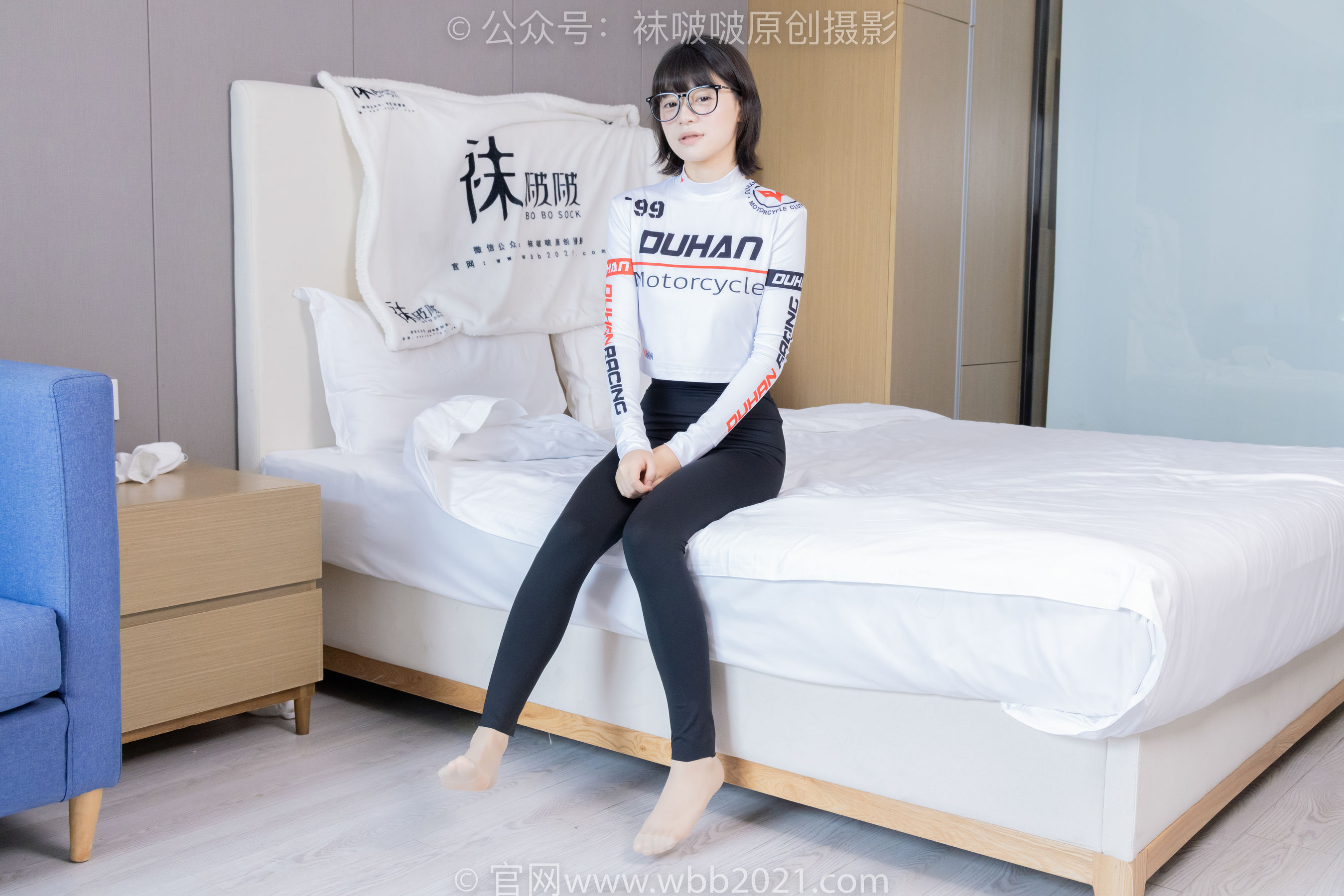 BoBoSocks袜啵啵 No.410 糯米 -运动鞋、白棉袜、肉丝、瑜伽裤裤里丝