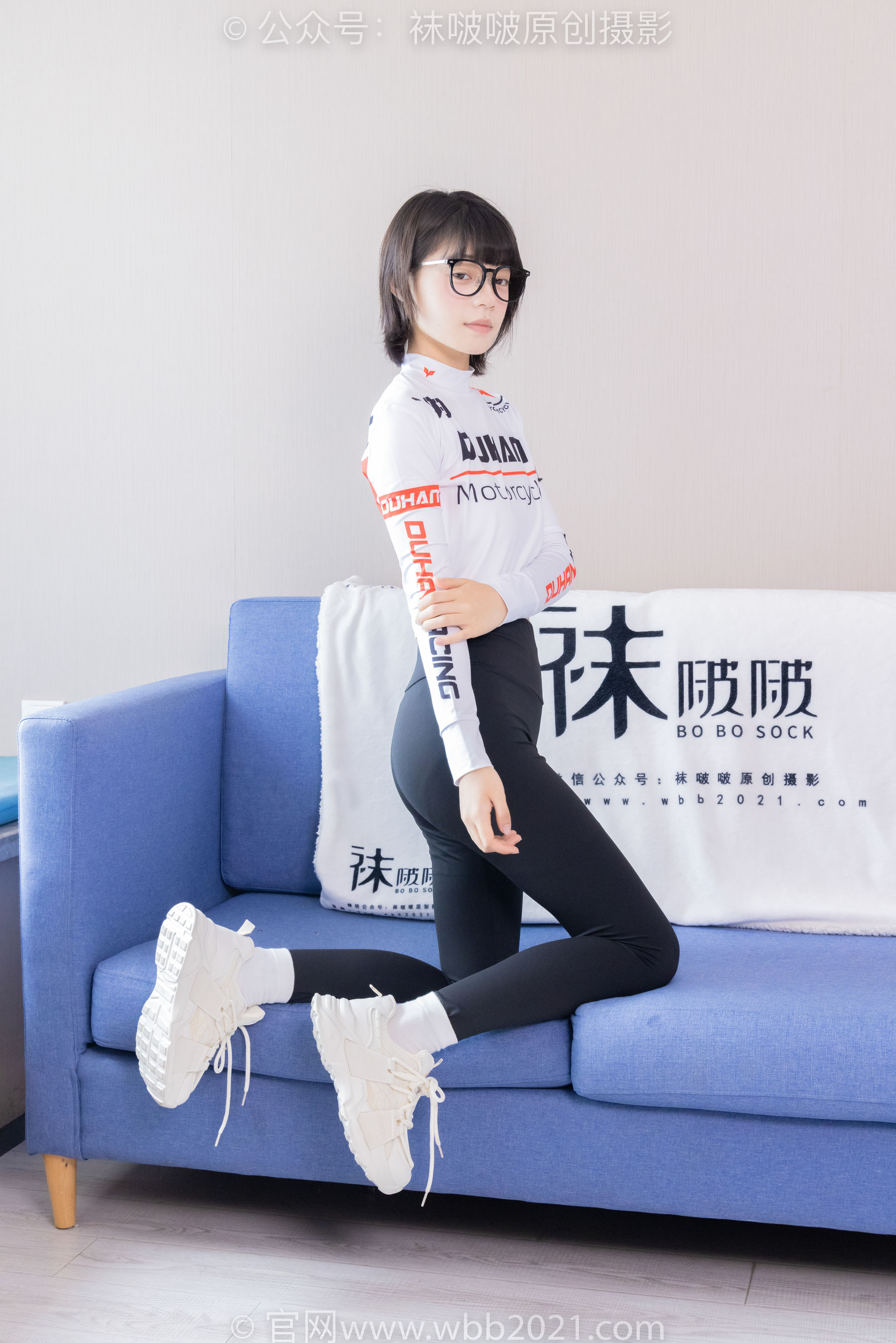 BoBoSocks袜啵啵 No.410 糯米 -运动鞋、白棉袜、肉丝、瑜伽裤裤里丝
