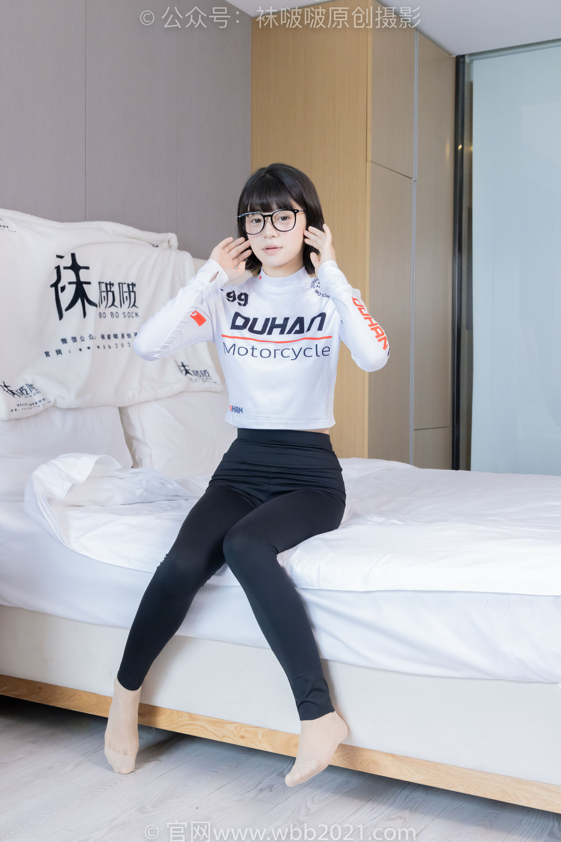 BoBoSocks袜啵啵 No.410 糯米 -运动鞋、白棉袜、肉丝、瑜伽裤裤里丝