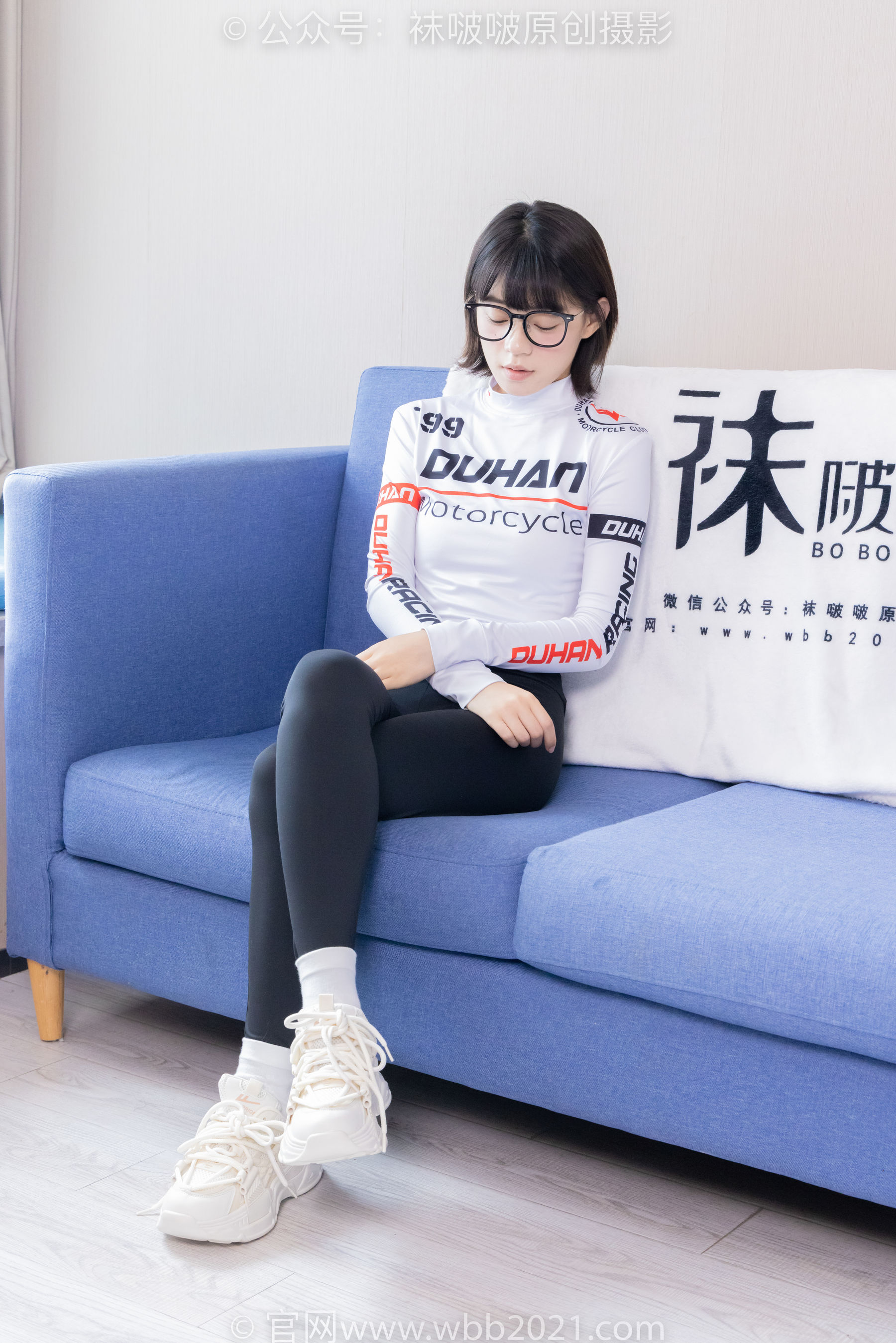 BoBoSocks袜啵啵 No.410 糯米 -运动鞋、白棉袜、肉丝、瑜伽裤裤里丝