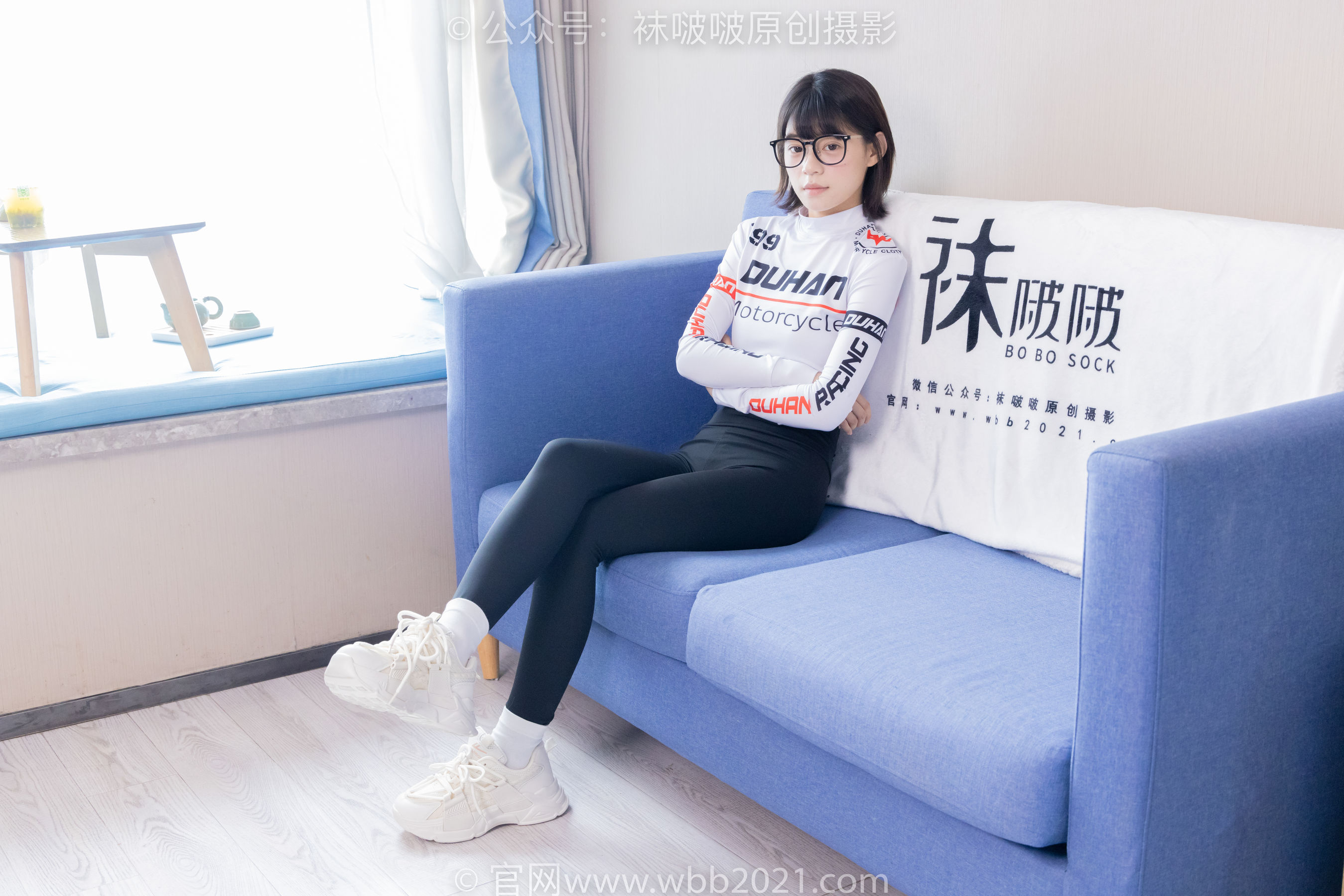 BoBoSocks袜啵啵 No.410 糯米 -运动鞋、白棉袜、肉丝、瑜伽裤裤里丝