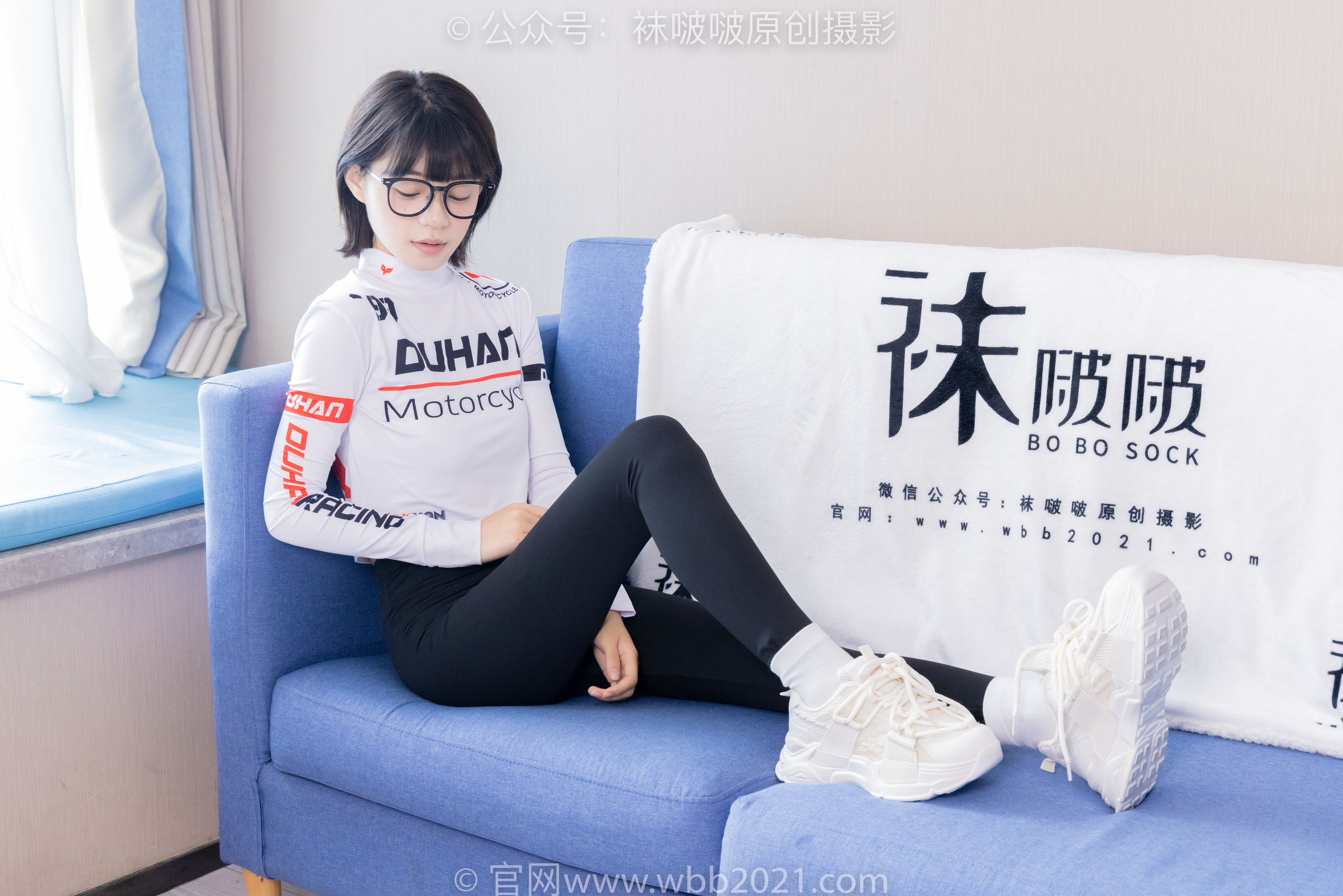 BoBoSocks袜啵啵 No.410 糯米 -运动鞋、白棉袜、肉丝、瑜伽裤裤里丝