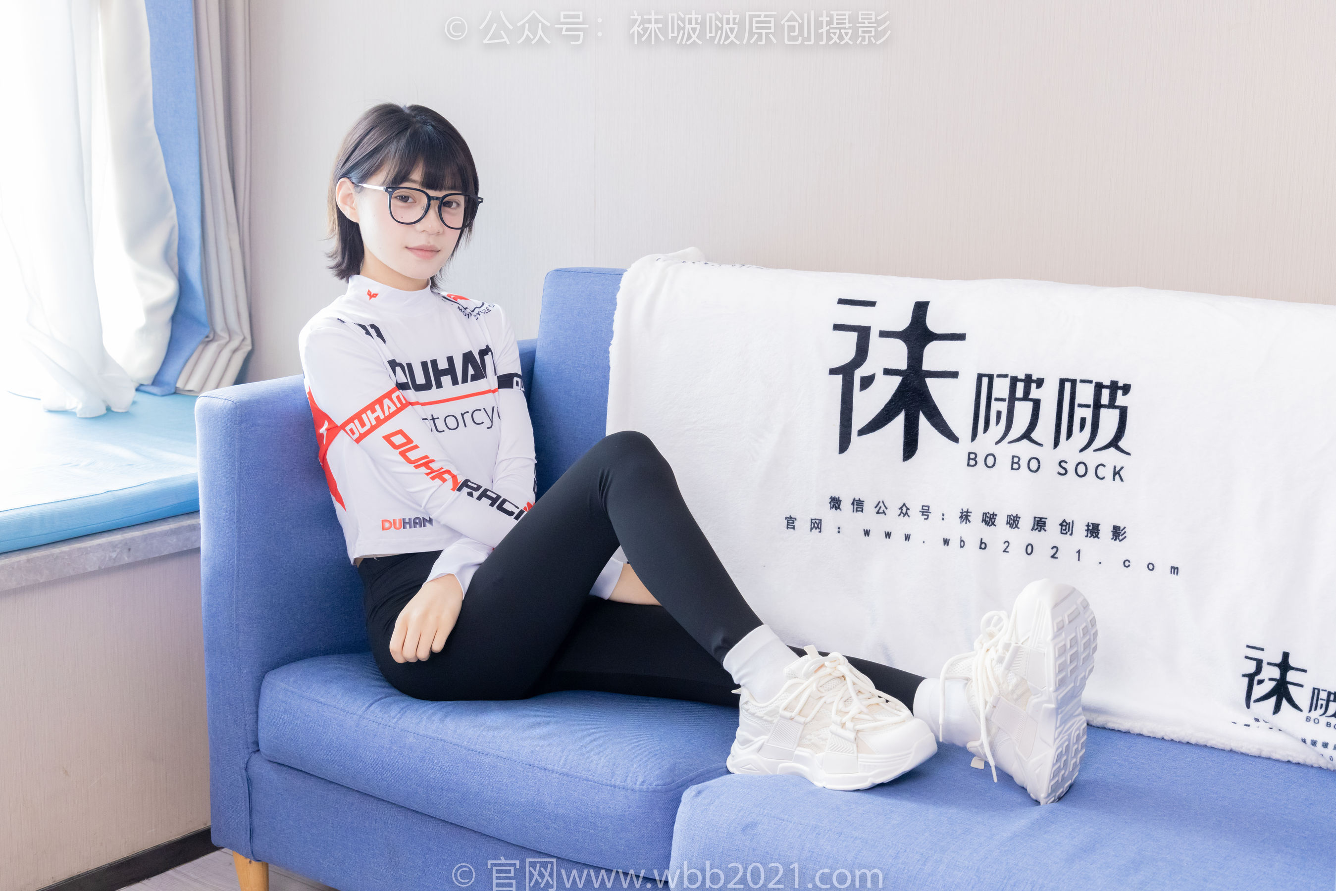 BoBoSocks袜啵啵 No.410 糯米 -运动鞋、白棉袜、肉丝、瑜伽裤裤里丝
