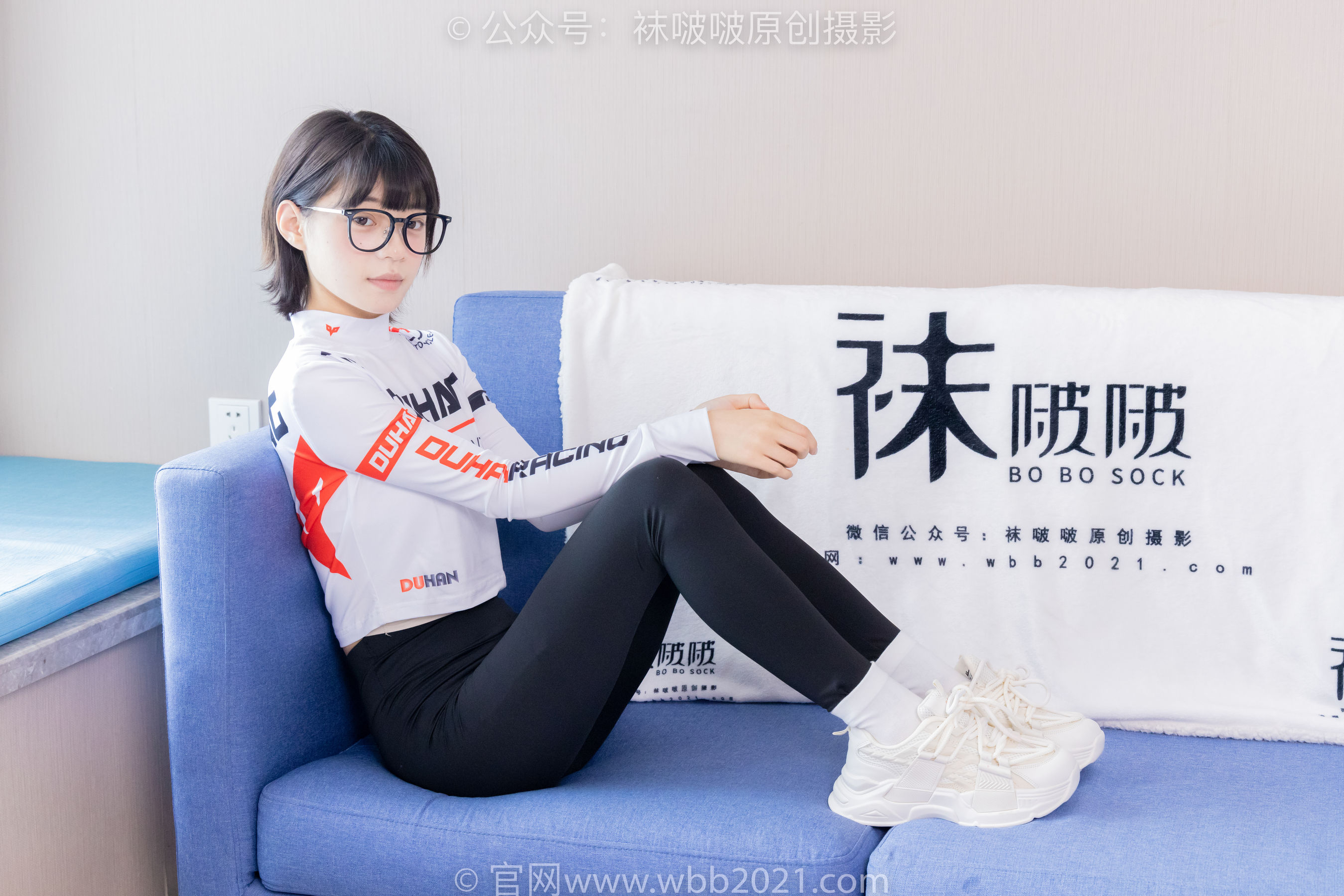 BoBoSocks袜啵啵 No.410 糯米 -运动鞋、白棉袜、肉丝、瑜伽裤裤里丝