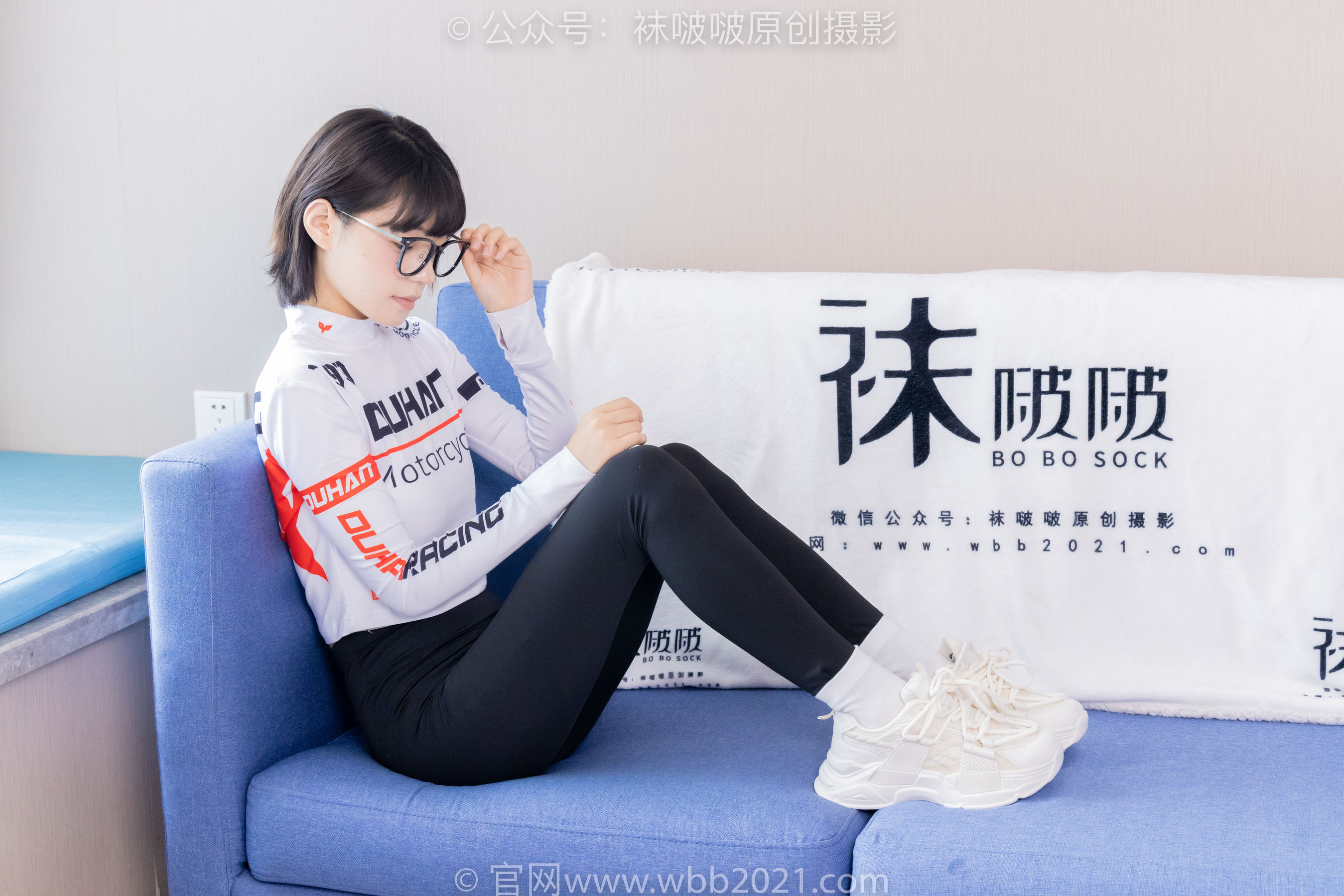 BoBoSocks袜啵啵 No.410 糯米 -运动鞋、白棉袜、肉丝、瑜伽裤裤里丝