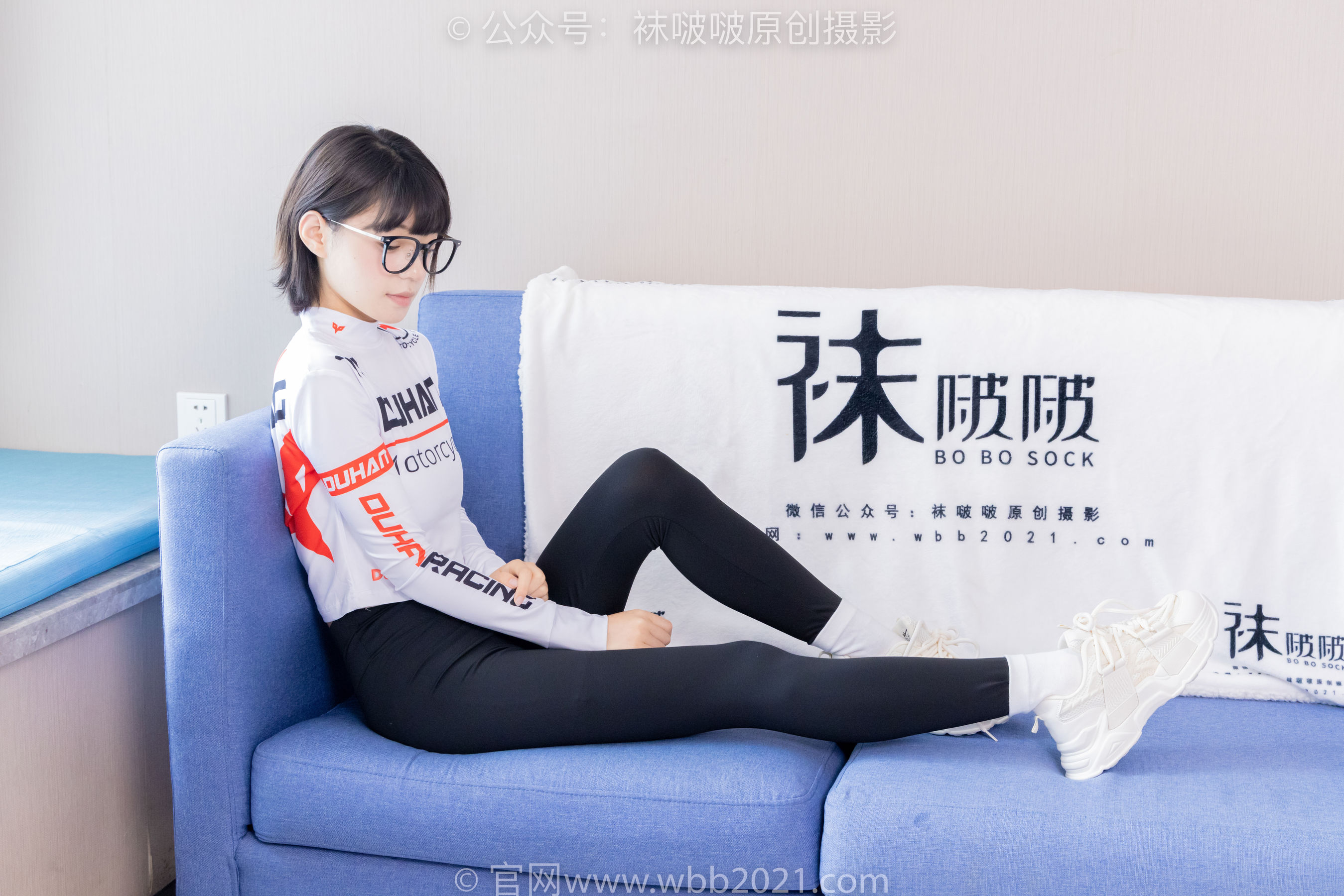 BoBoSocks袜啵啵 No.410 糯米 -运动鞋、白棉袜、肉丝、瑜伽裤裤里丝