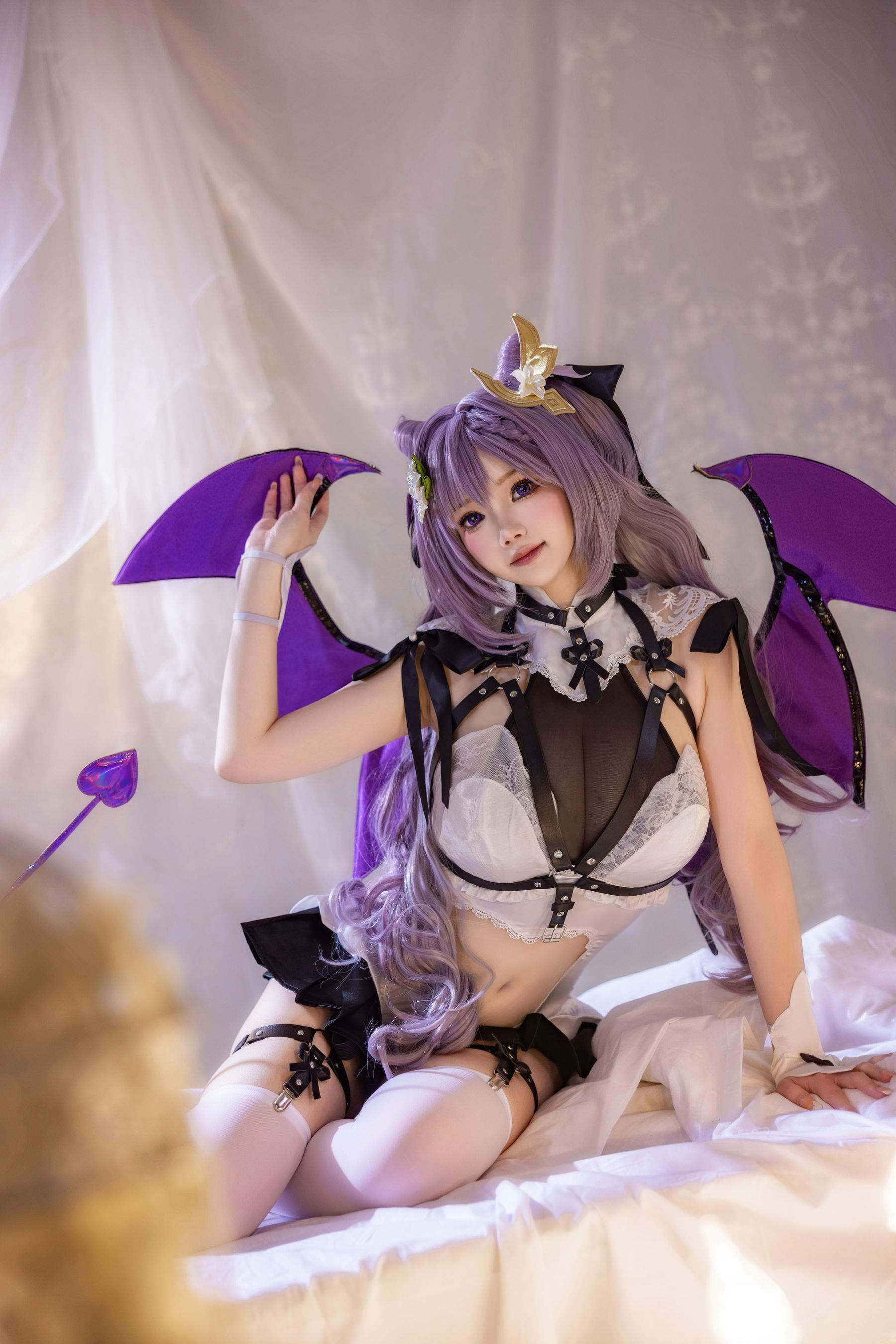 动漫博主雪晴Astra - 刻晴 恶魔拘束睡衣