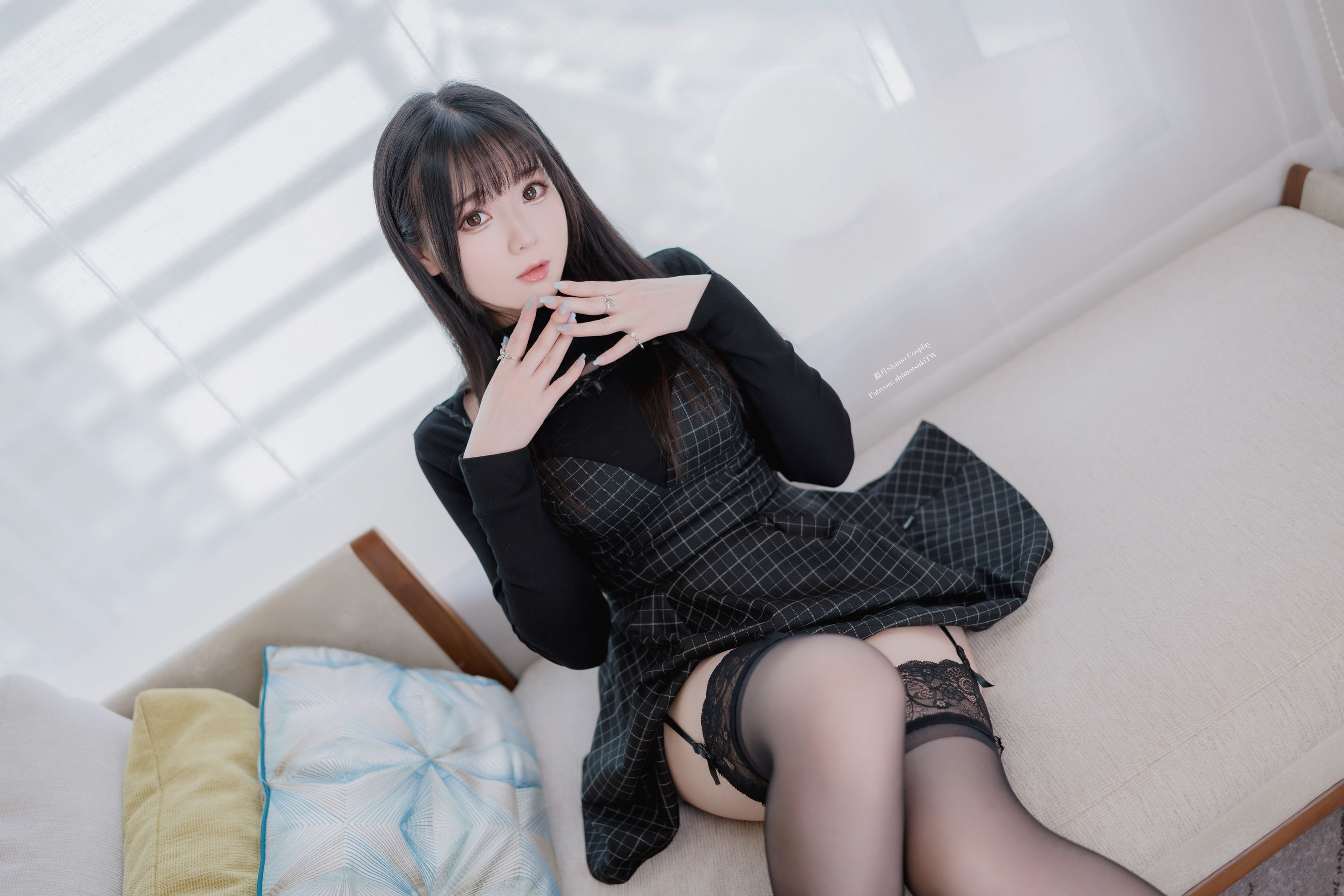 微博妹纸 霜月shimo - 日本饭店黑私服