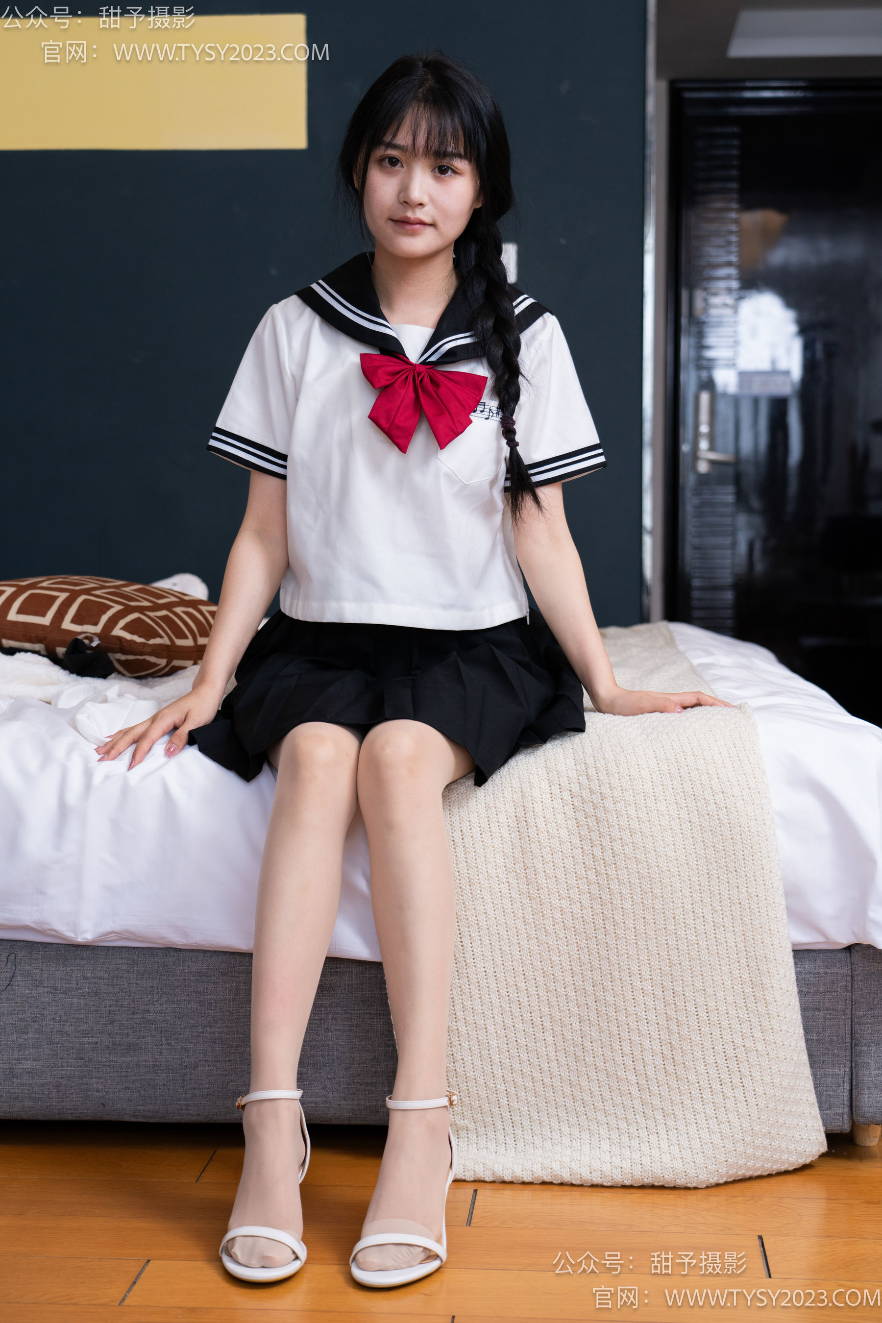 甜予摄影 No.048 澜澜 -皮鞋、凉鞋、白棉袜、黑棉袜、肉丝