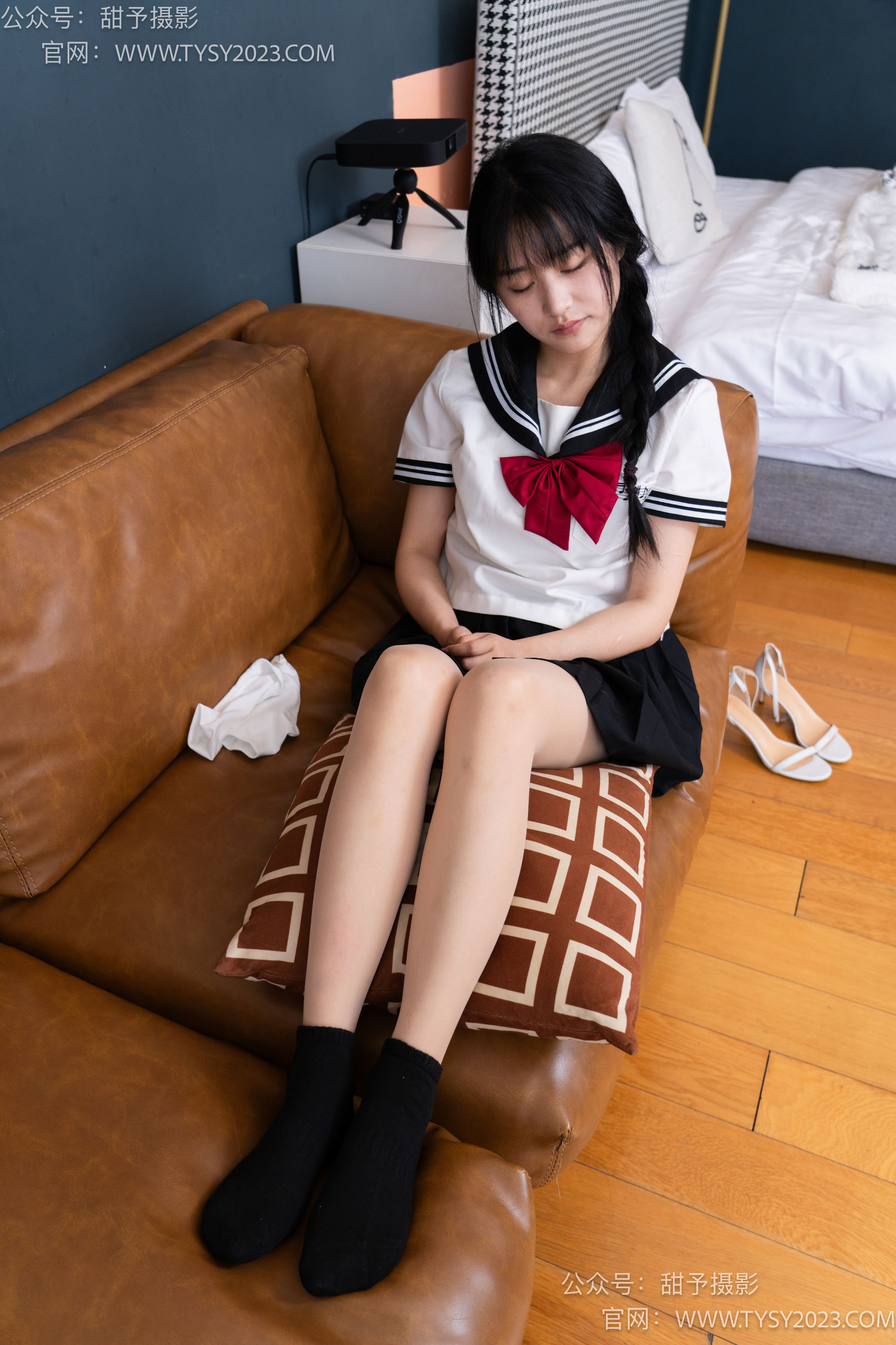 甜予摄影 No.048 澜澜 -皮鞋、凉鞋、白棉袜、黑棉袜、肉丝