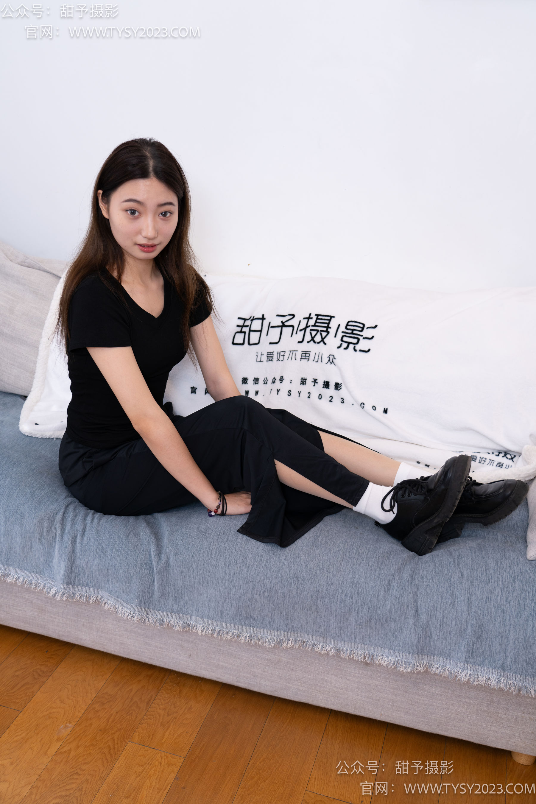 甜予摄影 No.054 雪梨 -皮鞋、白棉袜、肉丝