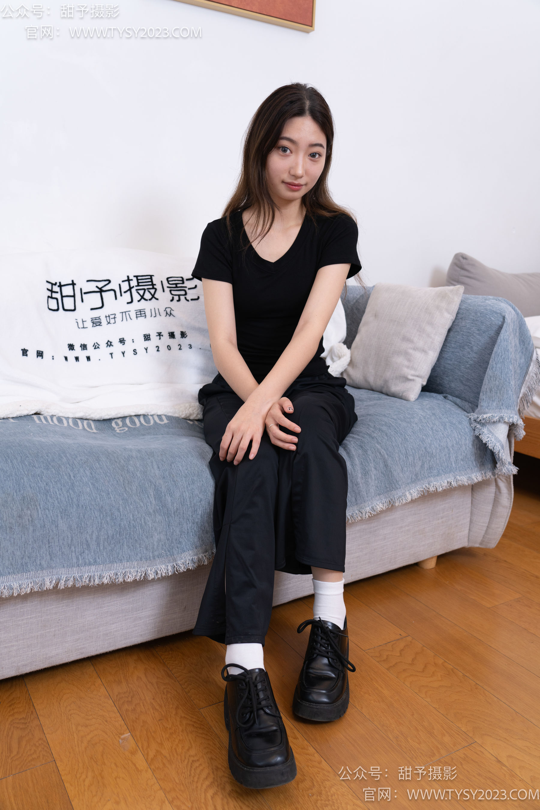 甜予摄影 No.054 雪梨 -皮鞋、白棉袜、肉丝