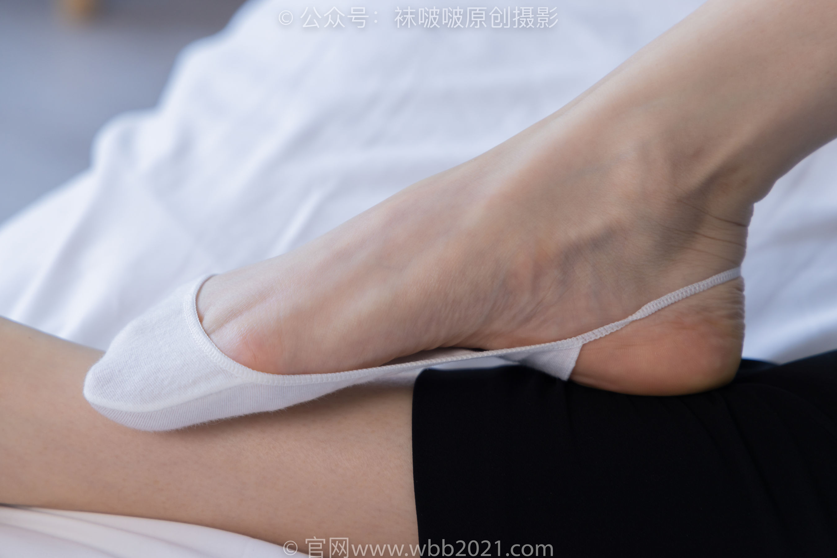 BoBoSocks袜啵啵 No.413 芝士 -高跟鞋、白色吊带船袜、银行制服