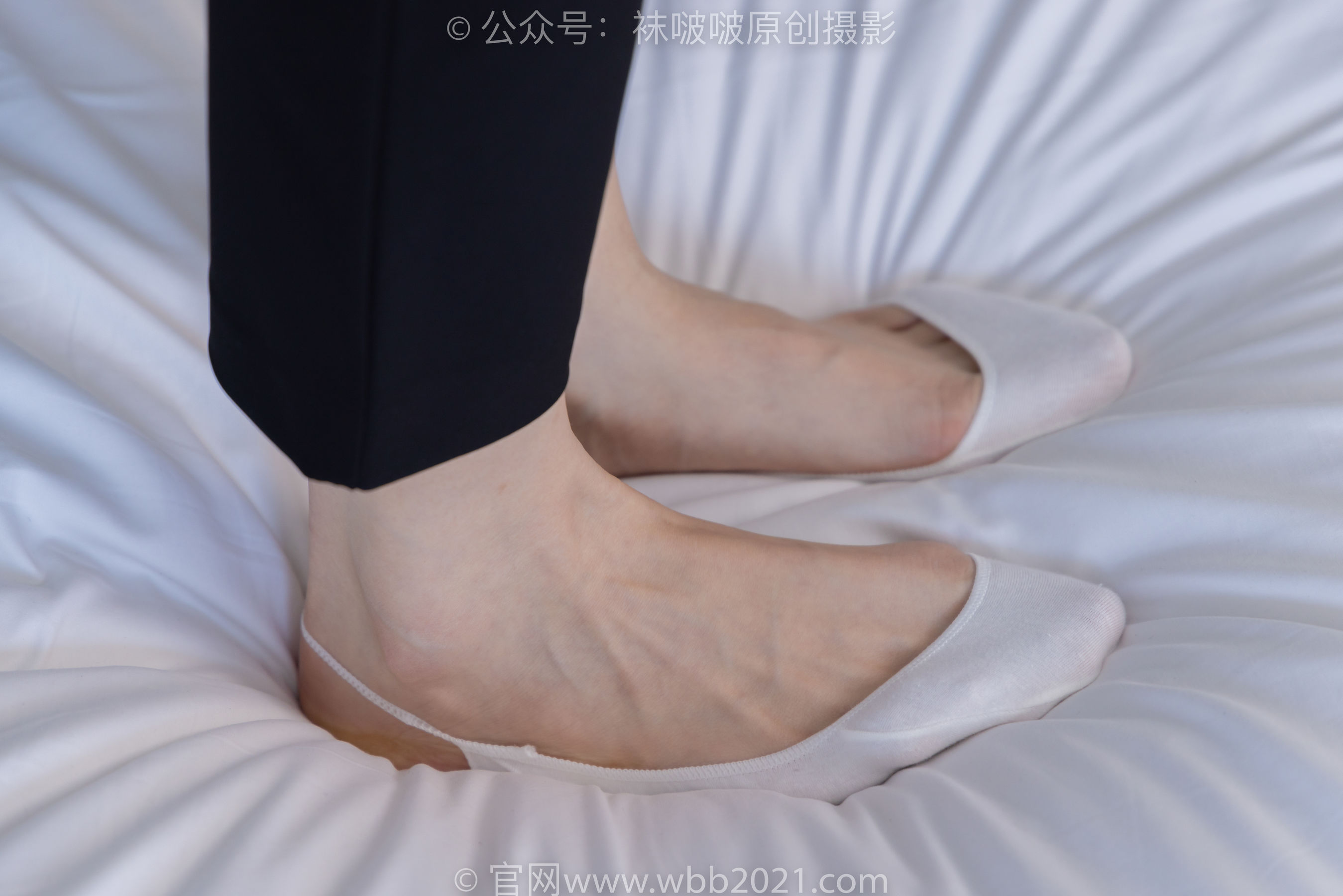 BoBoSocks袜啵啵 No.413 芝士 -高跟鞋、白色吊带船袜、银行制服