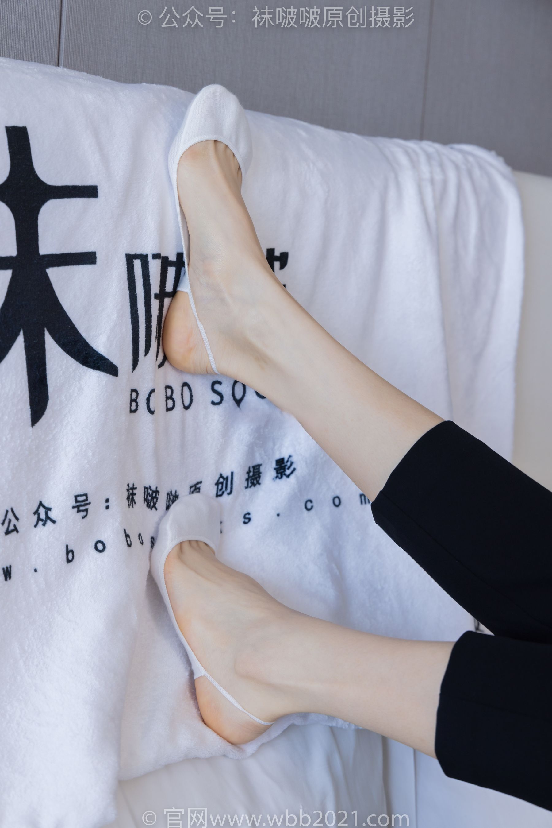 BoBoSocks袜啵啵 No.413 芝士 -高跟鞋、白色吊带船袜、银行制服