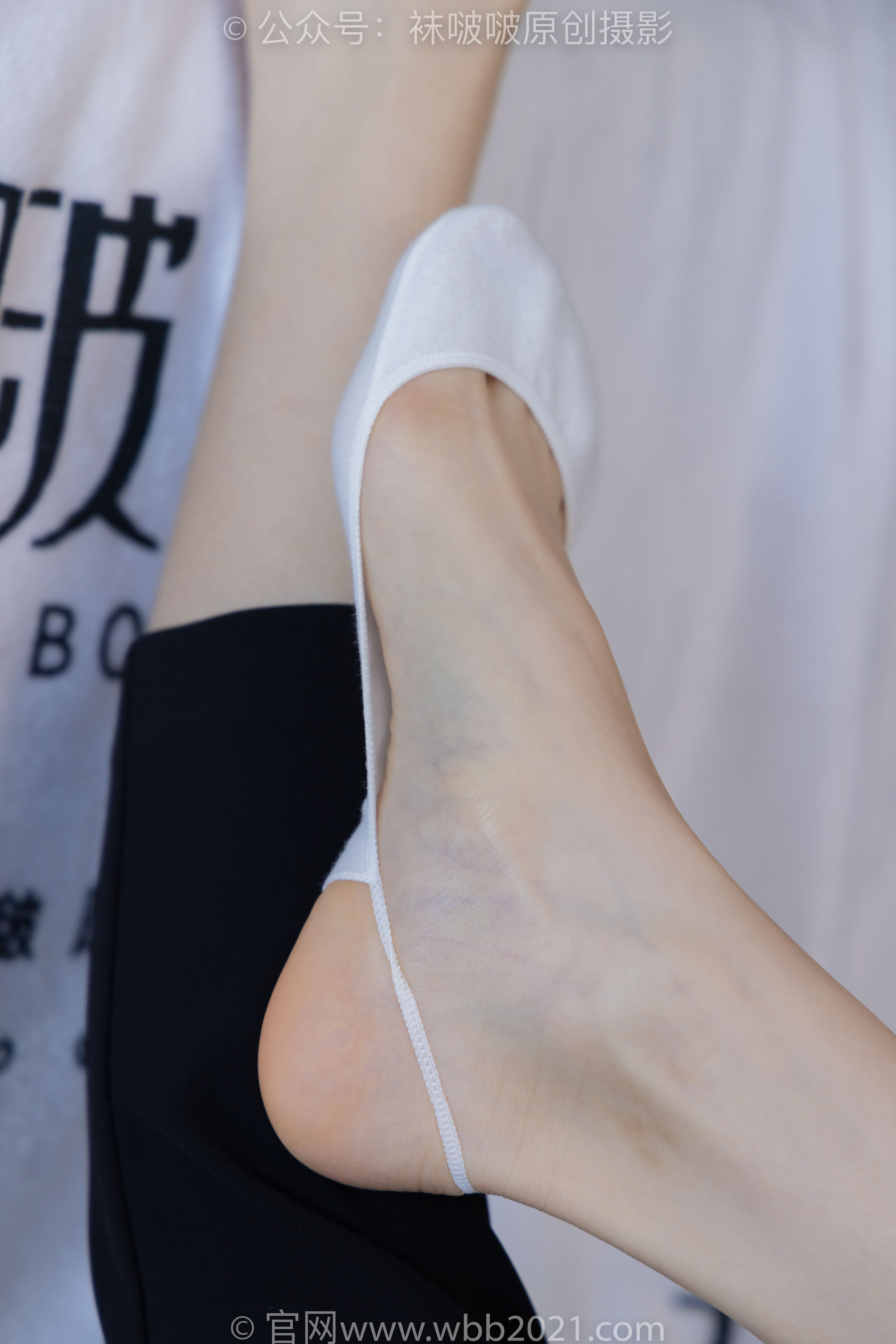 BoBoSocks袜啵啵 No.413 芝士 -高跟鞋、白色吊带船袜、银行制服